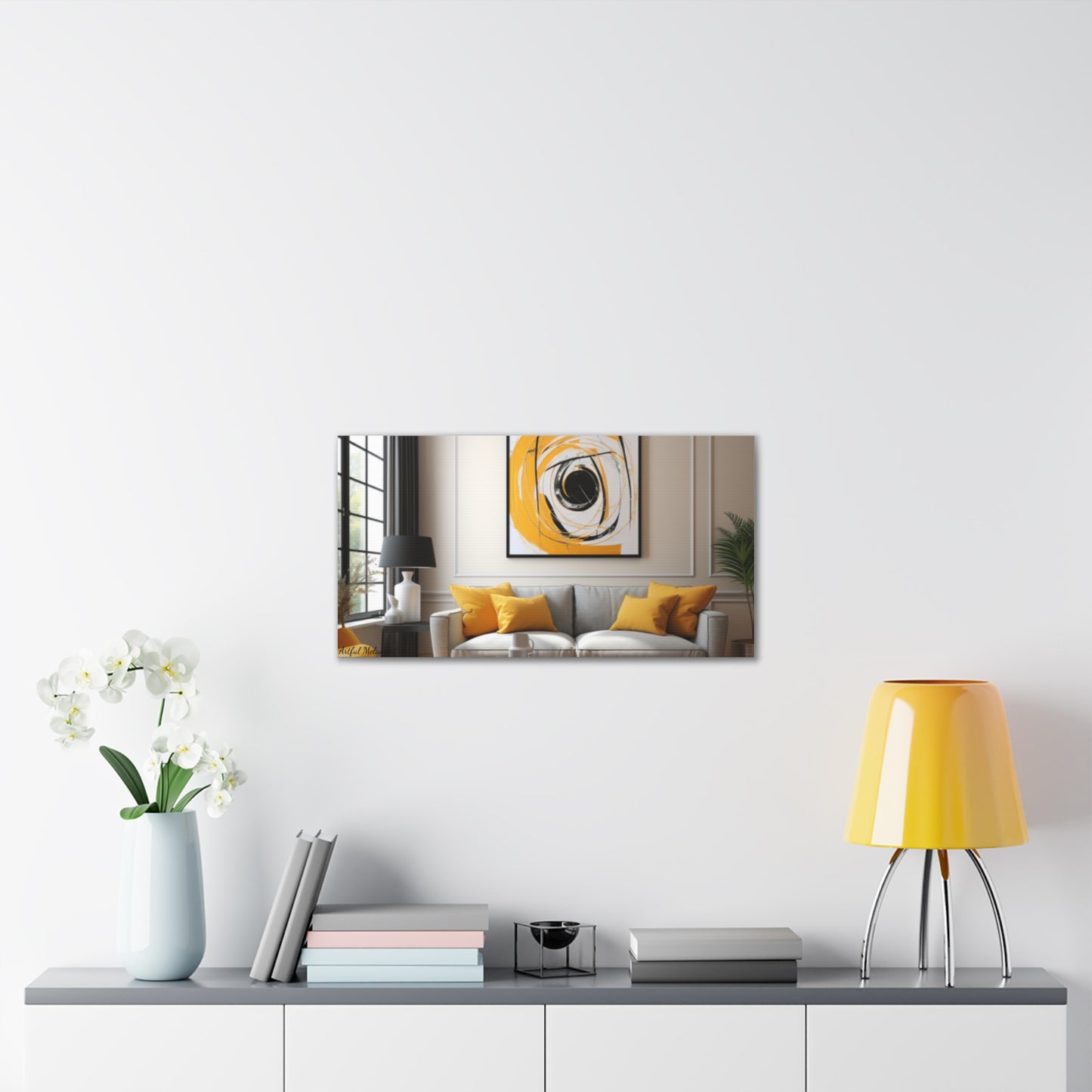 Timeless Elegance: Refined Yellow Hues Canvas Print for Sophisticated Living Spaces