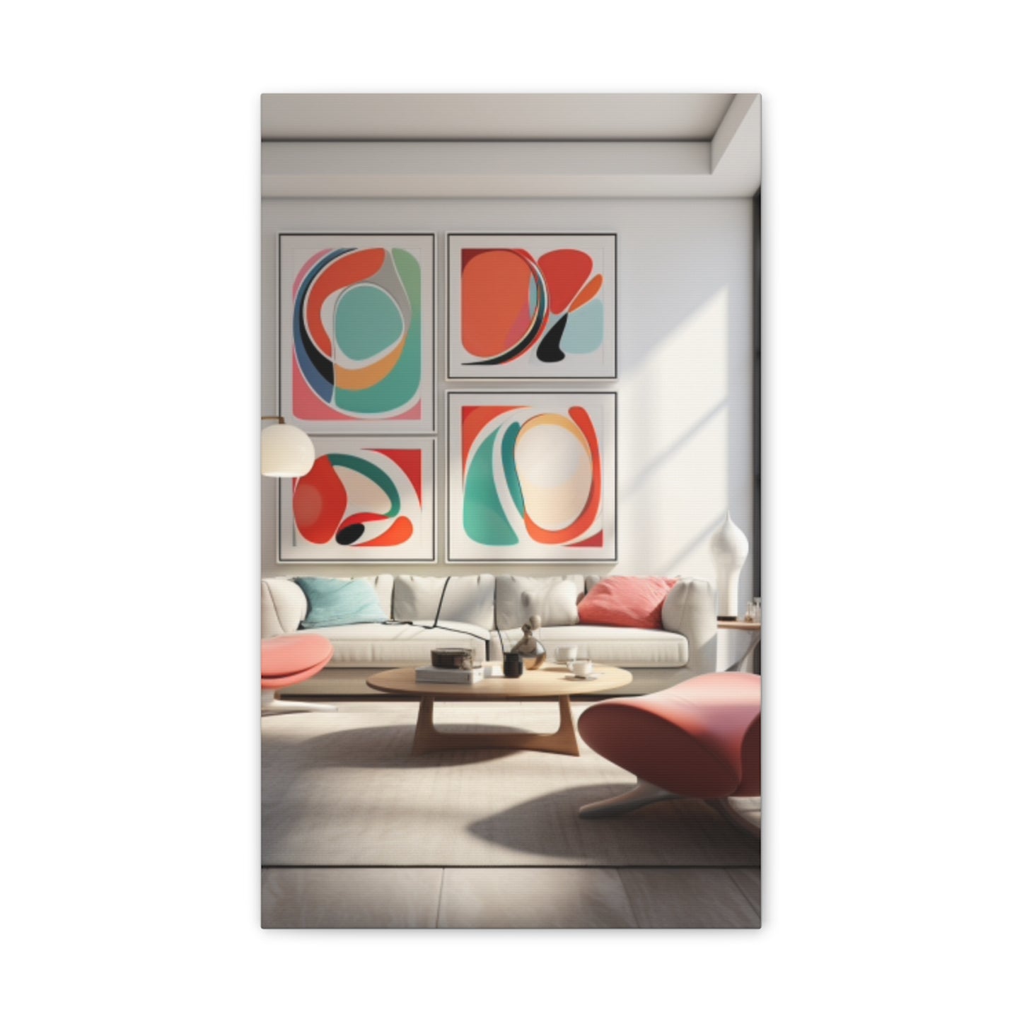 Timeless Elegance: Refined Pink Hues Canvas Print for Sophisticated Living Spaces