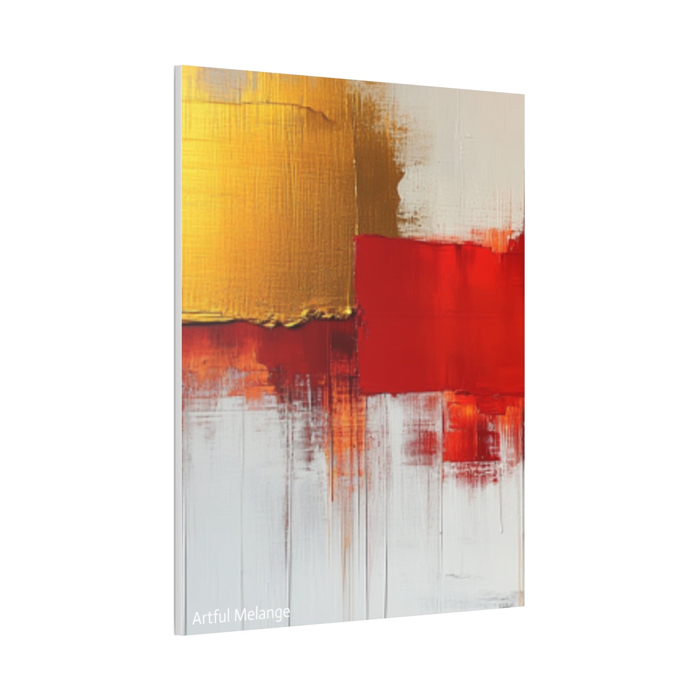 Acrylic Abstract Canvas Print - Homage to the Divine Nine/Red White and Gold 9