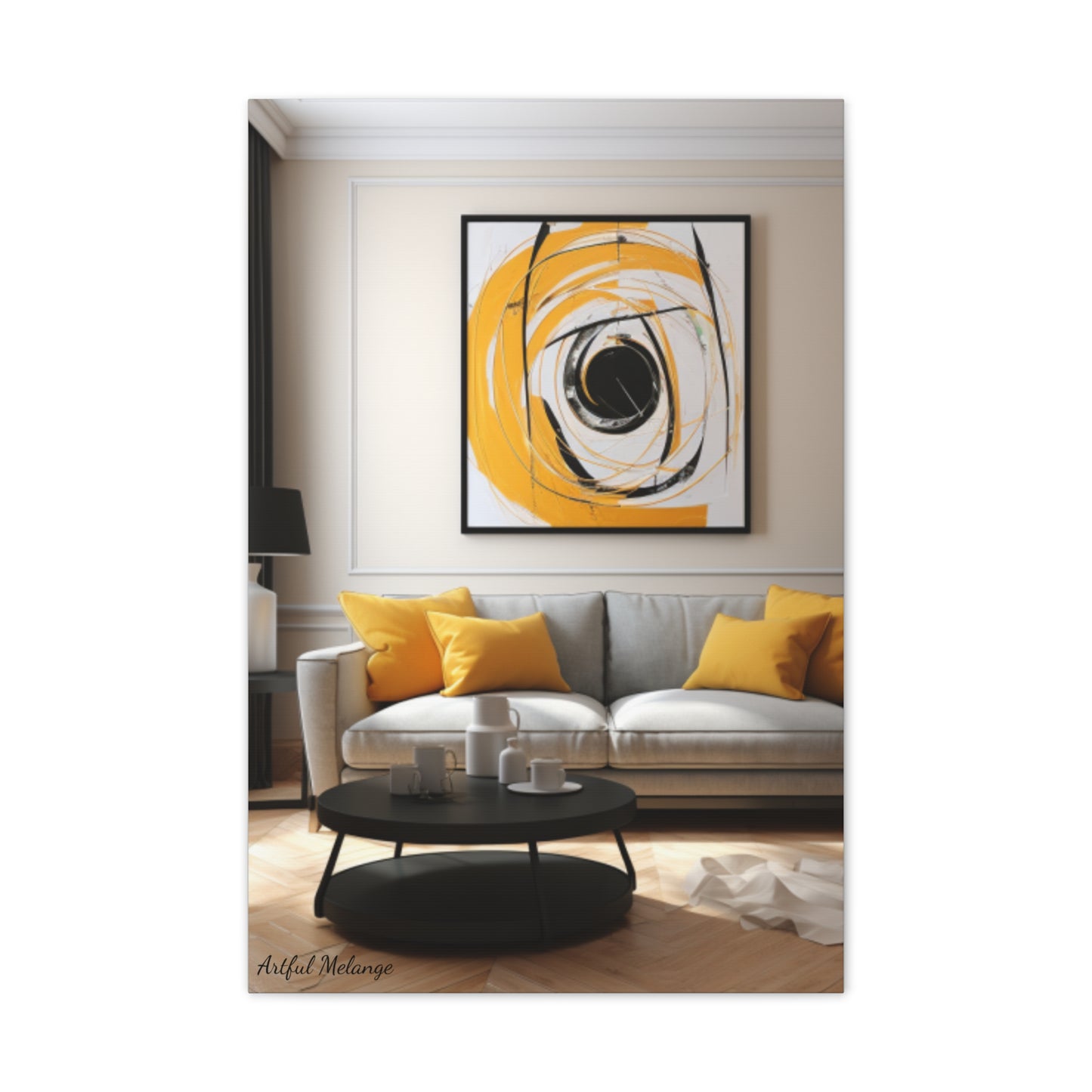 Timeless Elegance: Refined Yellow Hues Canvas Print for Sophisticated Living Spaces