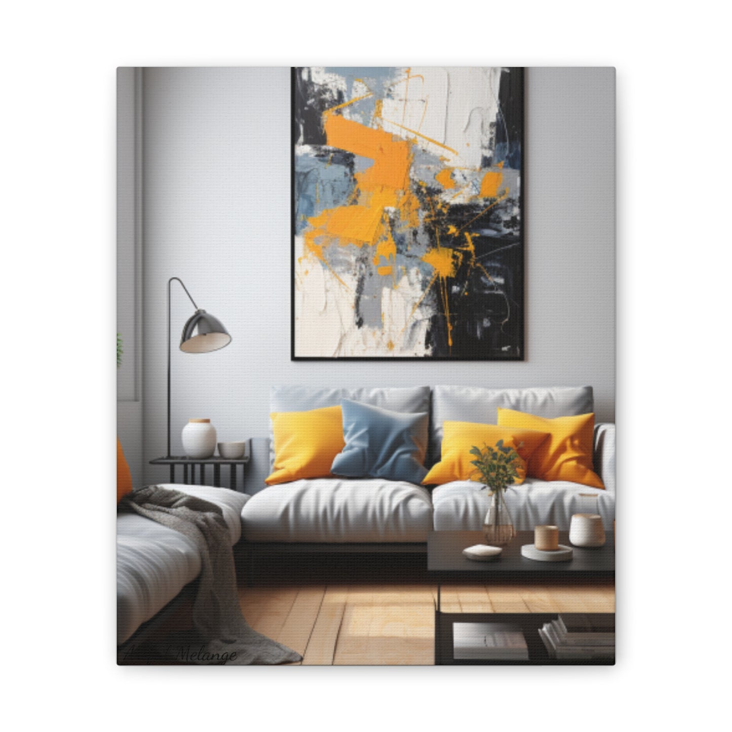 Timeless Elegance: Refined Yellow Hues Canvas Print for Sophisticated Living Spaces