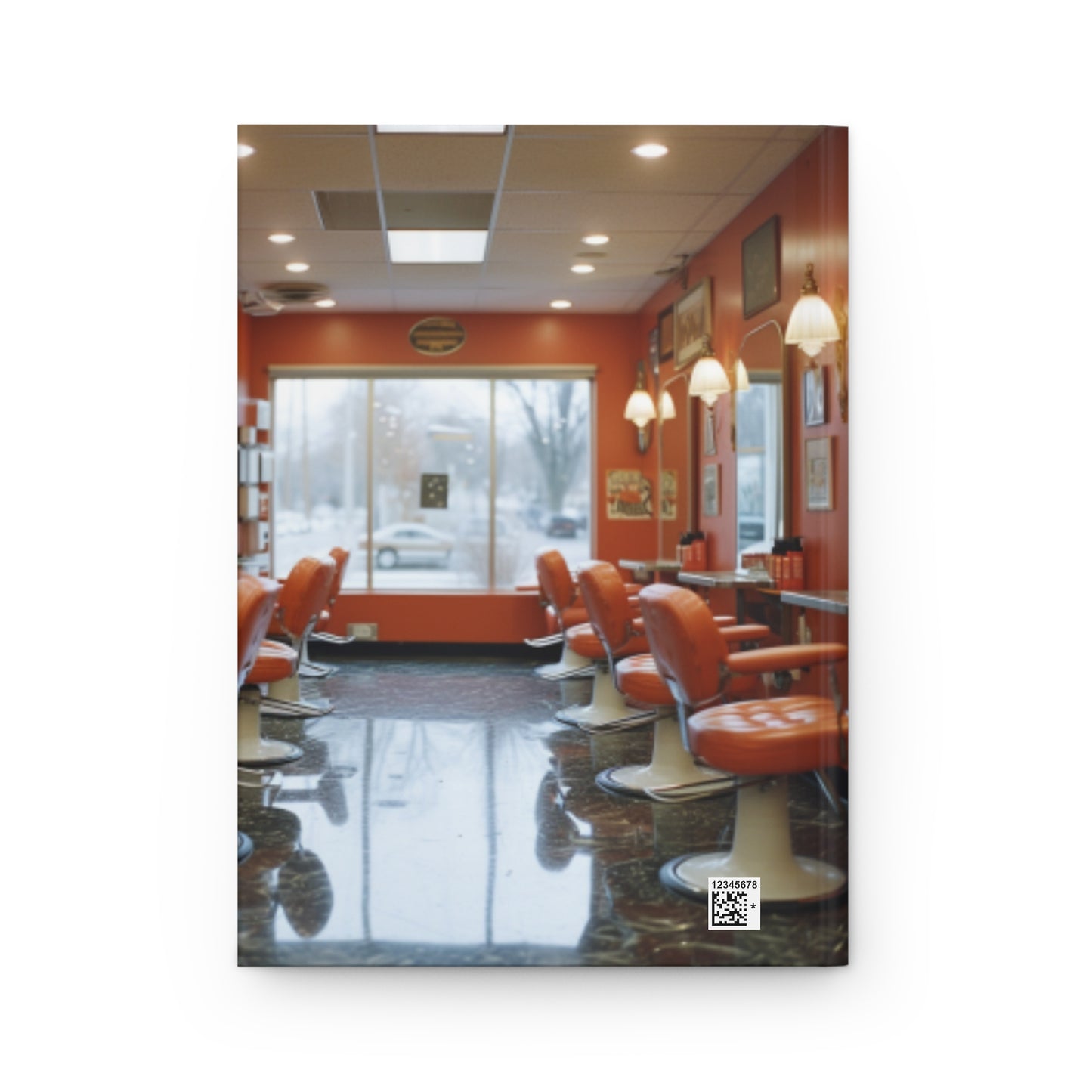 Black Hair Salon Interiors Hardcover Journal