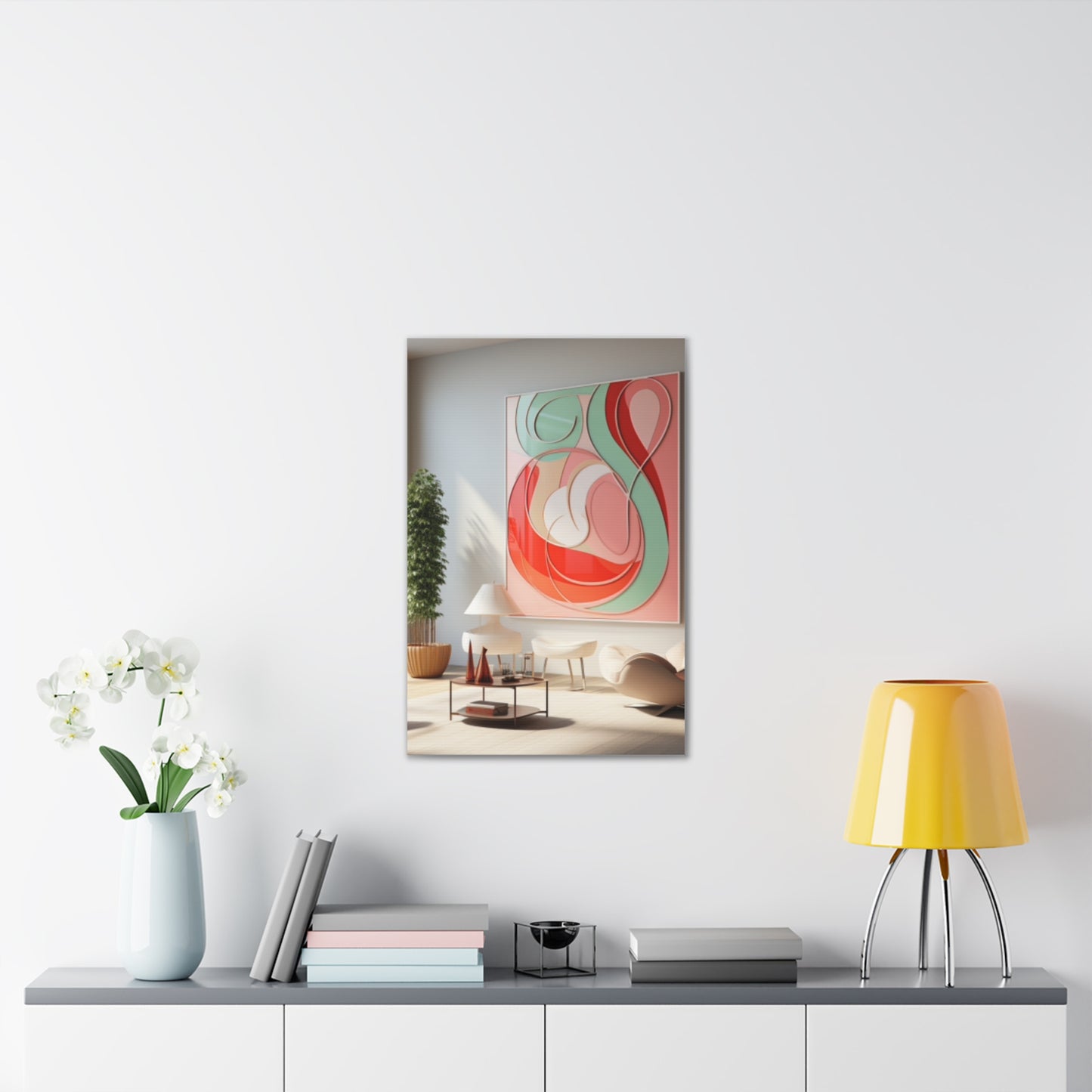 Timeless Elegance: Refined Pink Hues Canvas Print for Sophisticated Living Spaces