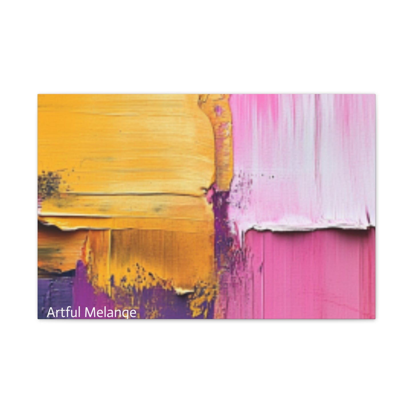 Acrylic Abstract Canvas Print - Homage to the Divine Nine/Gold Purple Pink and Green 5