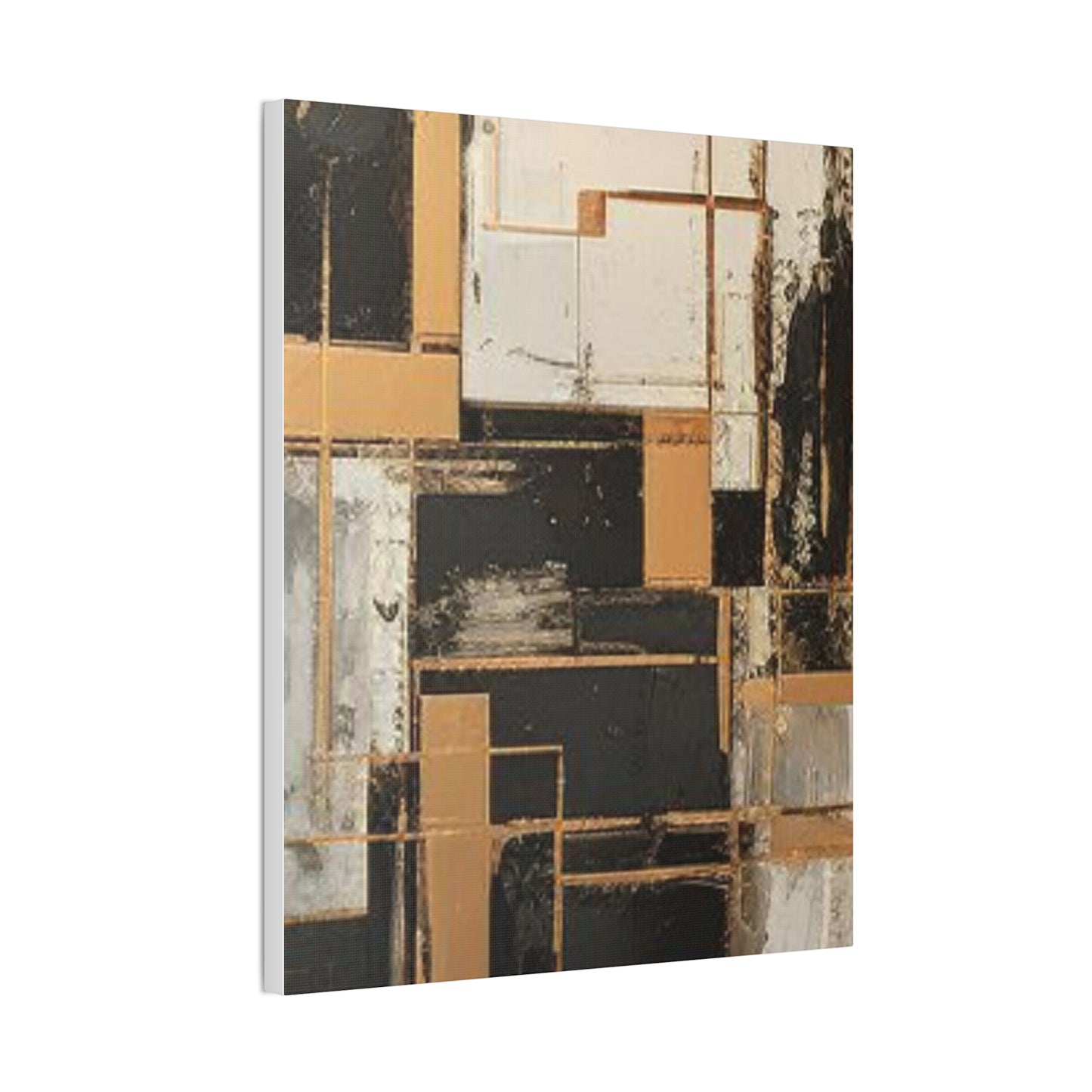 Gold and Black Elegance: A Symphony of Sophistication Canvas Print