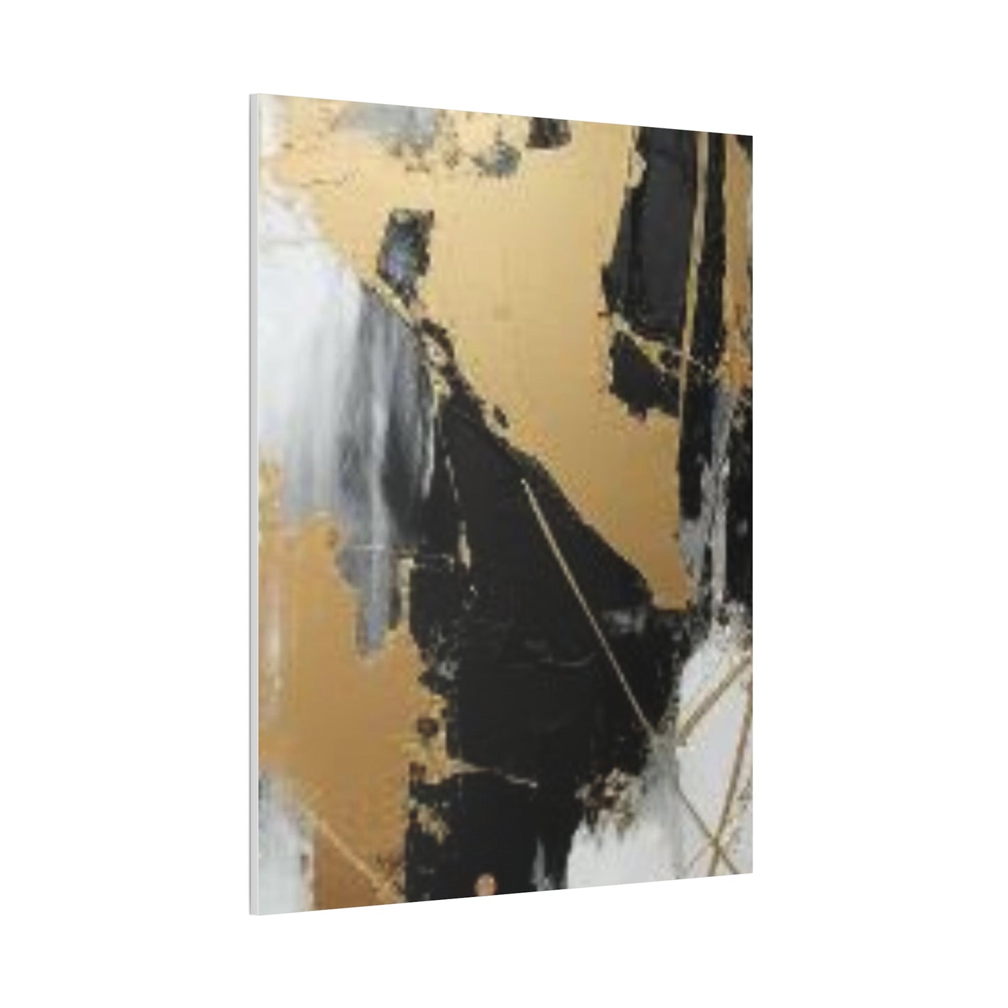 Gold and Black Elegance: A Symphony of Sophistication Canvas Print