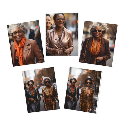 Melanin Muses: Celebrating Galentine's on Park Avenue Notecards(5-Pack)