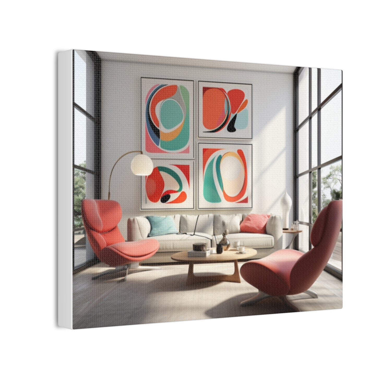 Timeless Elegance: Refined Pink Hues Canvas Print for Sophisticated Living Spaces