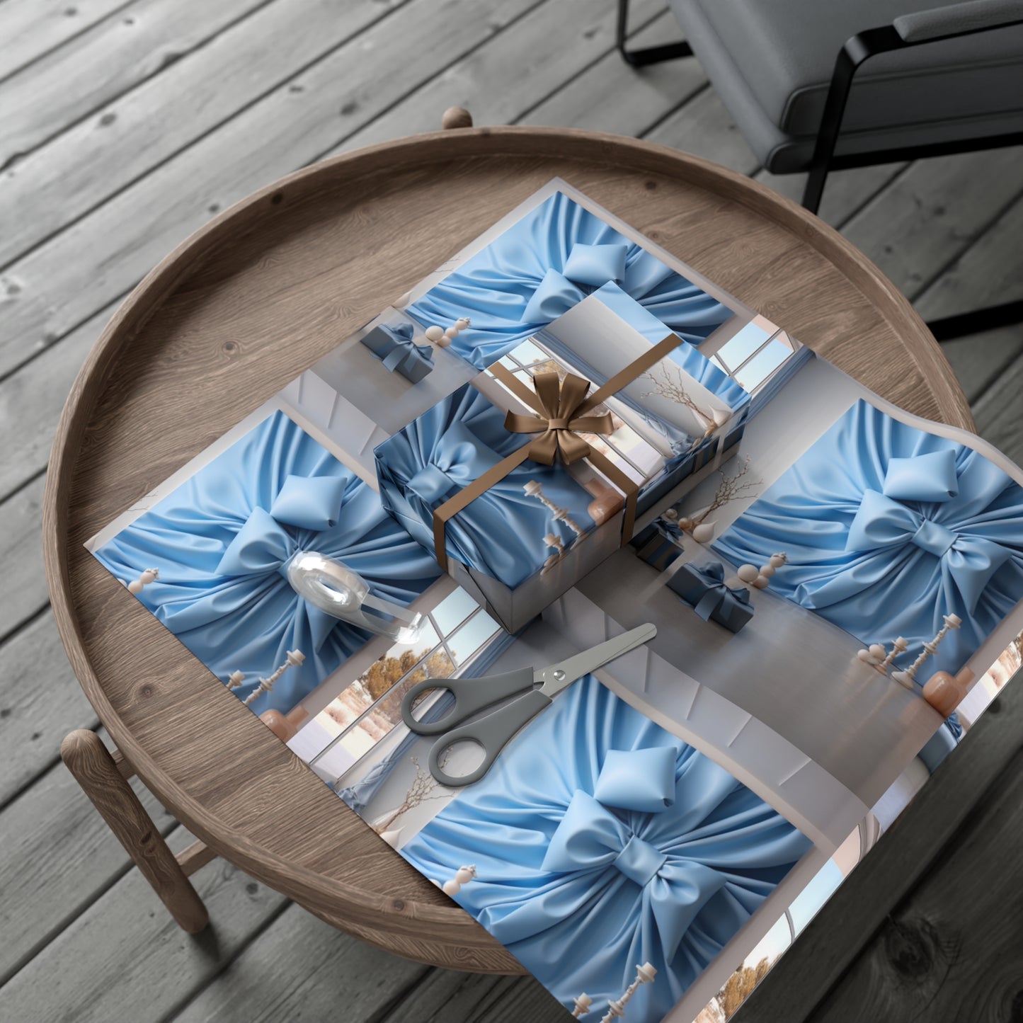 Elegant Blue Holiday Wrapping Paper Collection – Elevate Your Gifts with Sophisticated Style