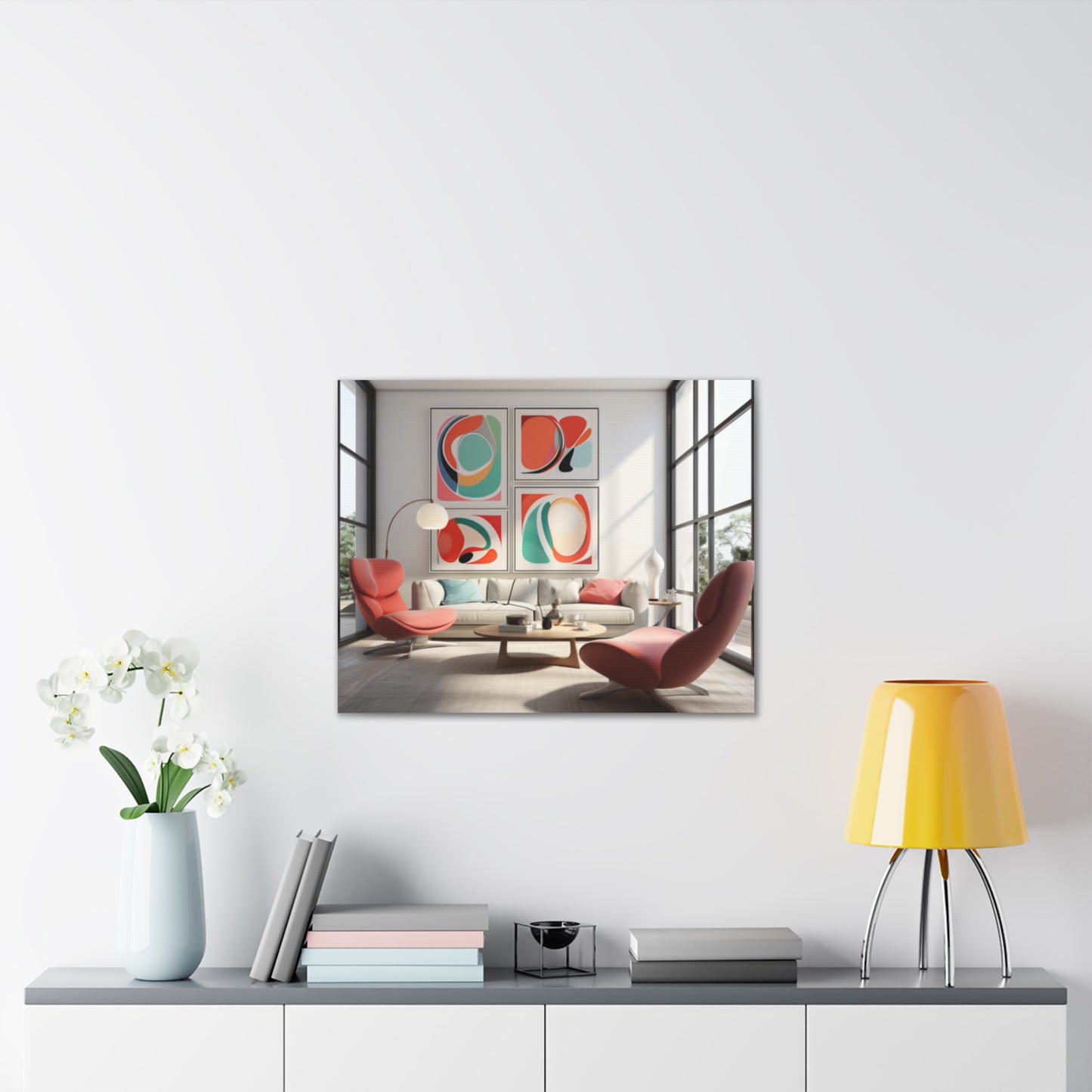 Timeless Elegance: Refined Pink Hues Canvas Print for Sophisticated Living Spaces