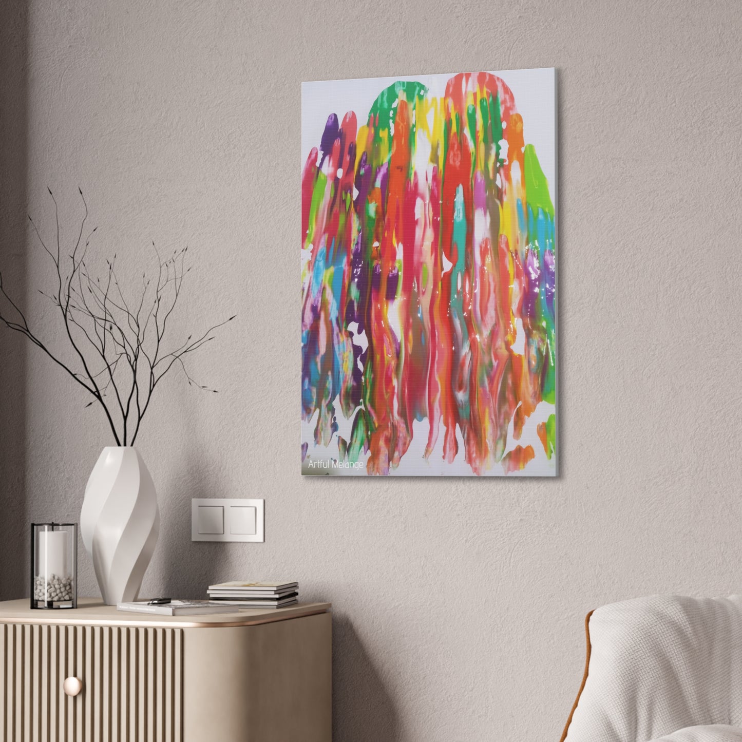 Primary Elegance: A Symphony of Sophistication Canvas Print