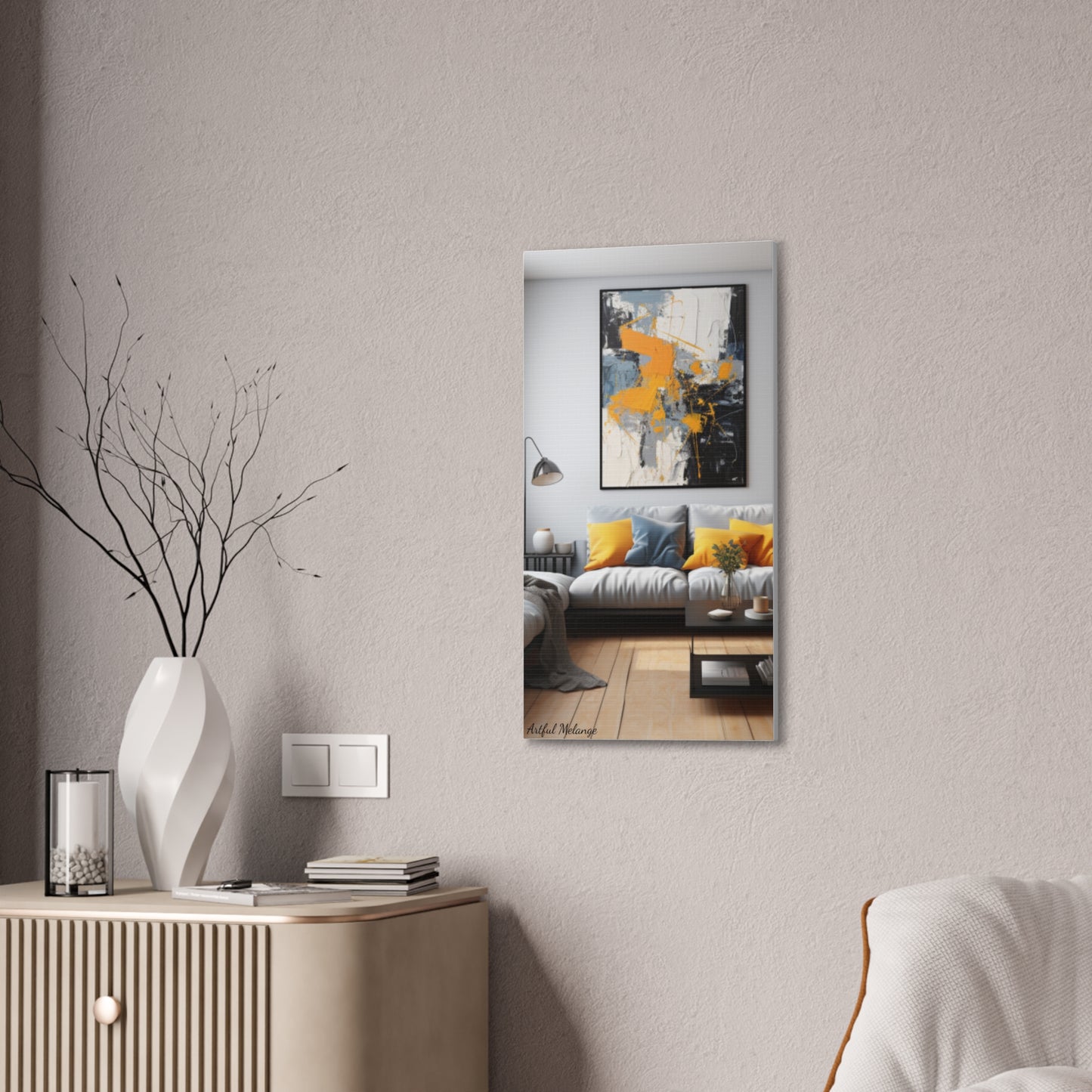 Timeless Elegance: Refined Yellow Hues Canvas Print for Sophisticated Living Spaces