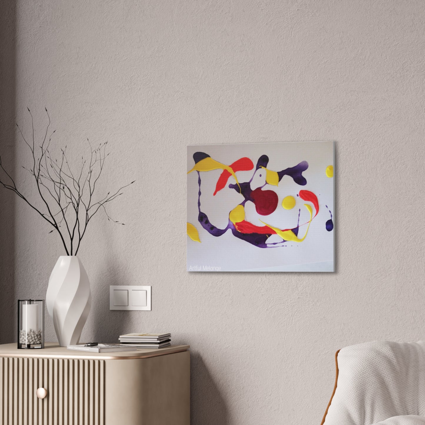 Primary Elegance: A Symphony of Sophistication Canvas Print