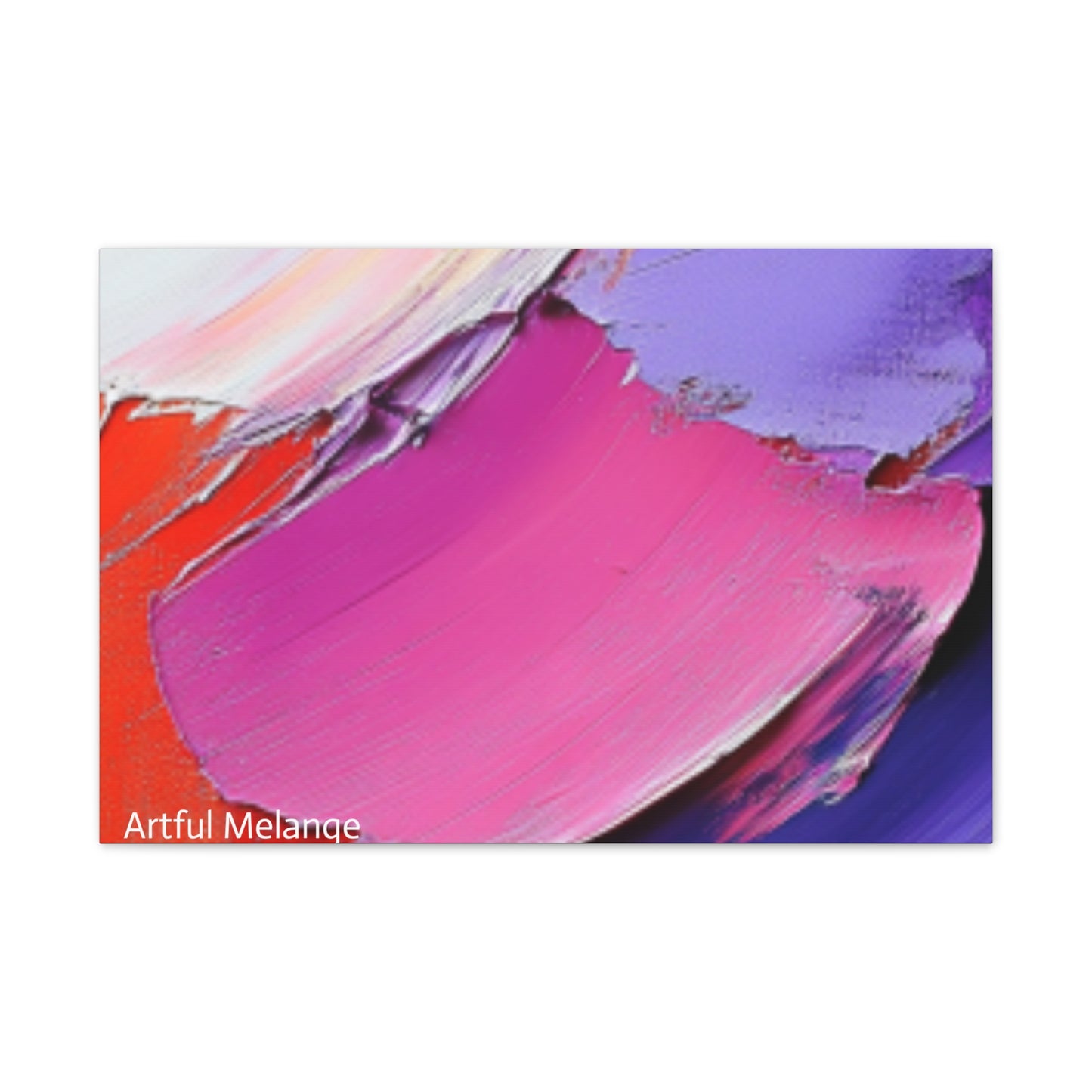 Acrylic Abstract Canvas Print - Homage to the Divine Nine/Red White Purple and Gold 10