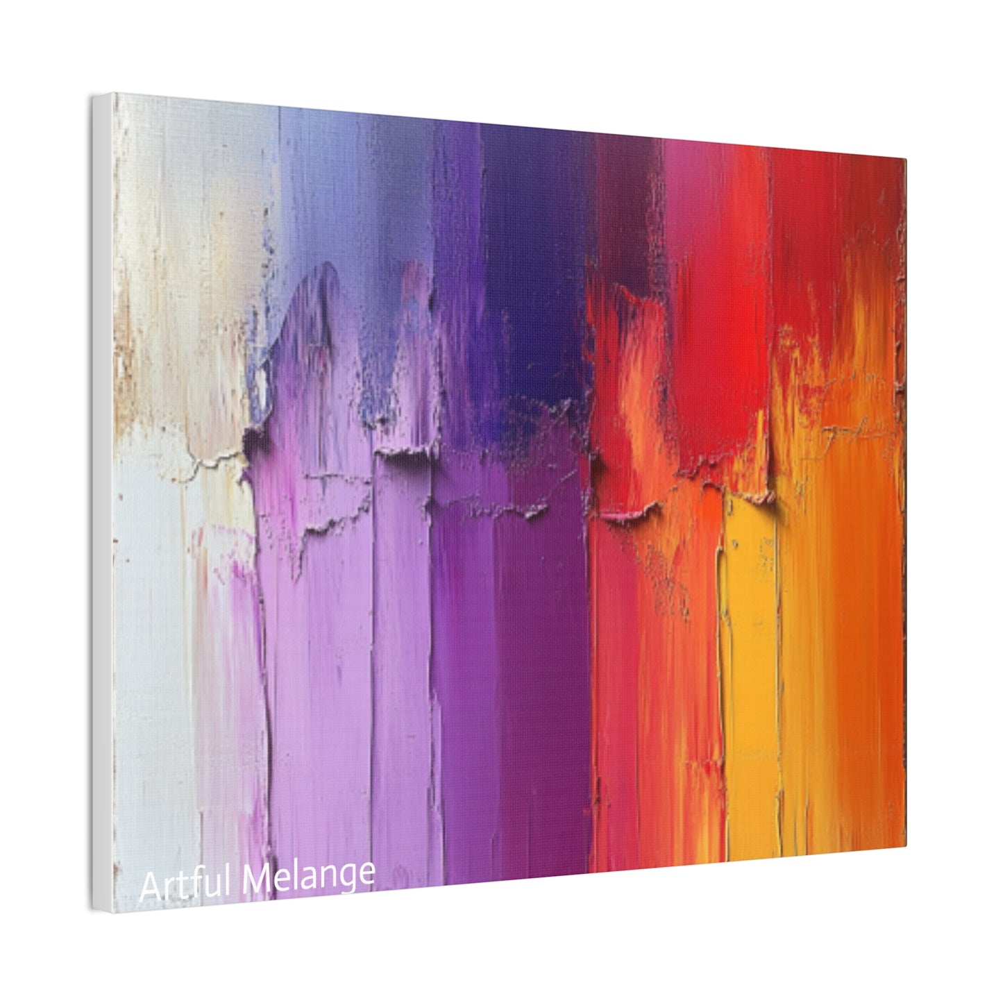 Acrylic Abstract Canvas Print - Homage to the Divine Nine/Red White Purple and Gold 4