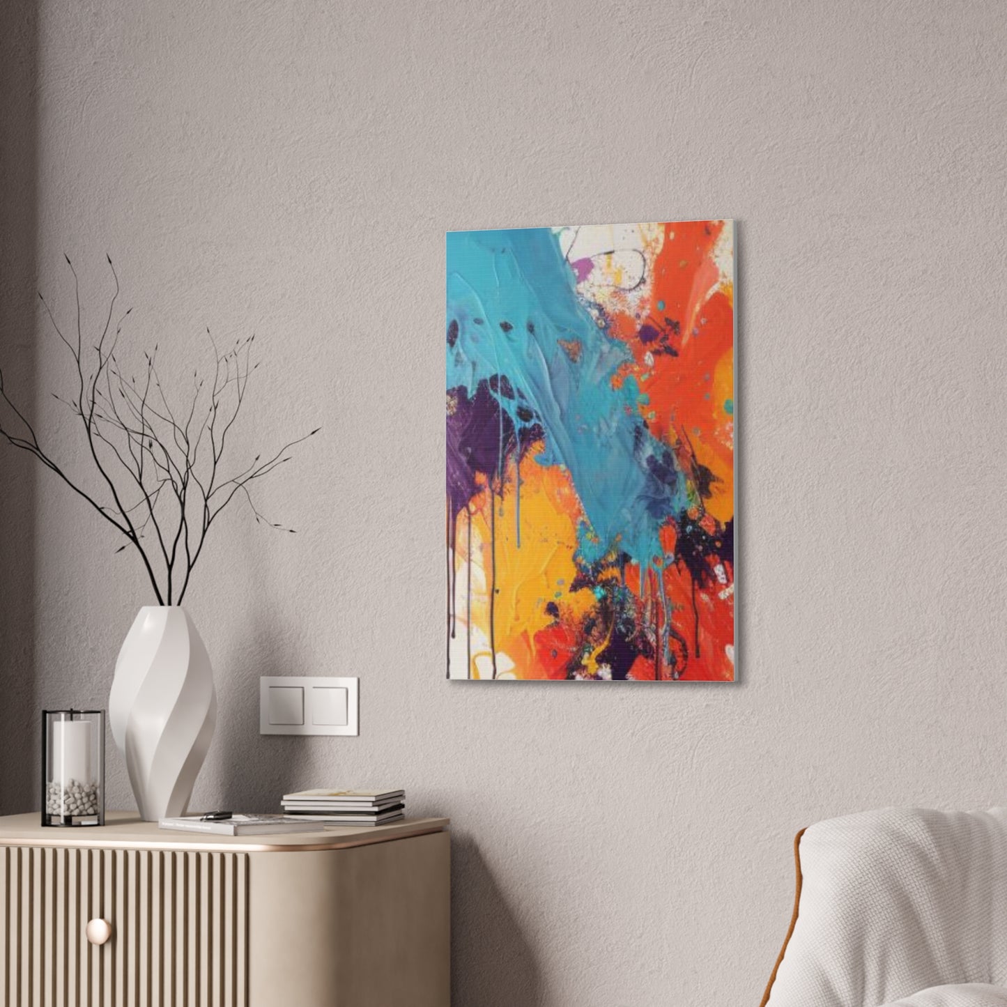 Primary Elegance: A Symphony of Sophistication Canvas Print