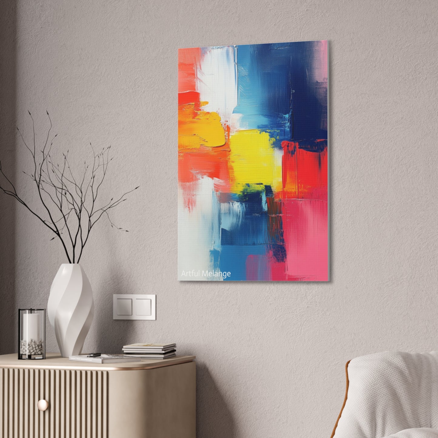 Acrylic Abstract Canvas Print - Richly Textured Artistry