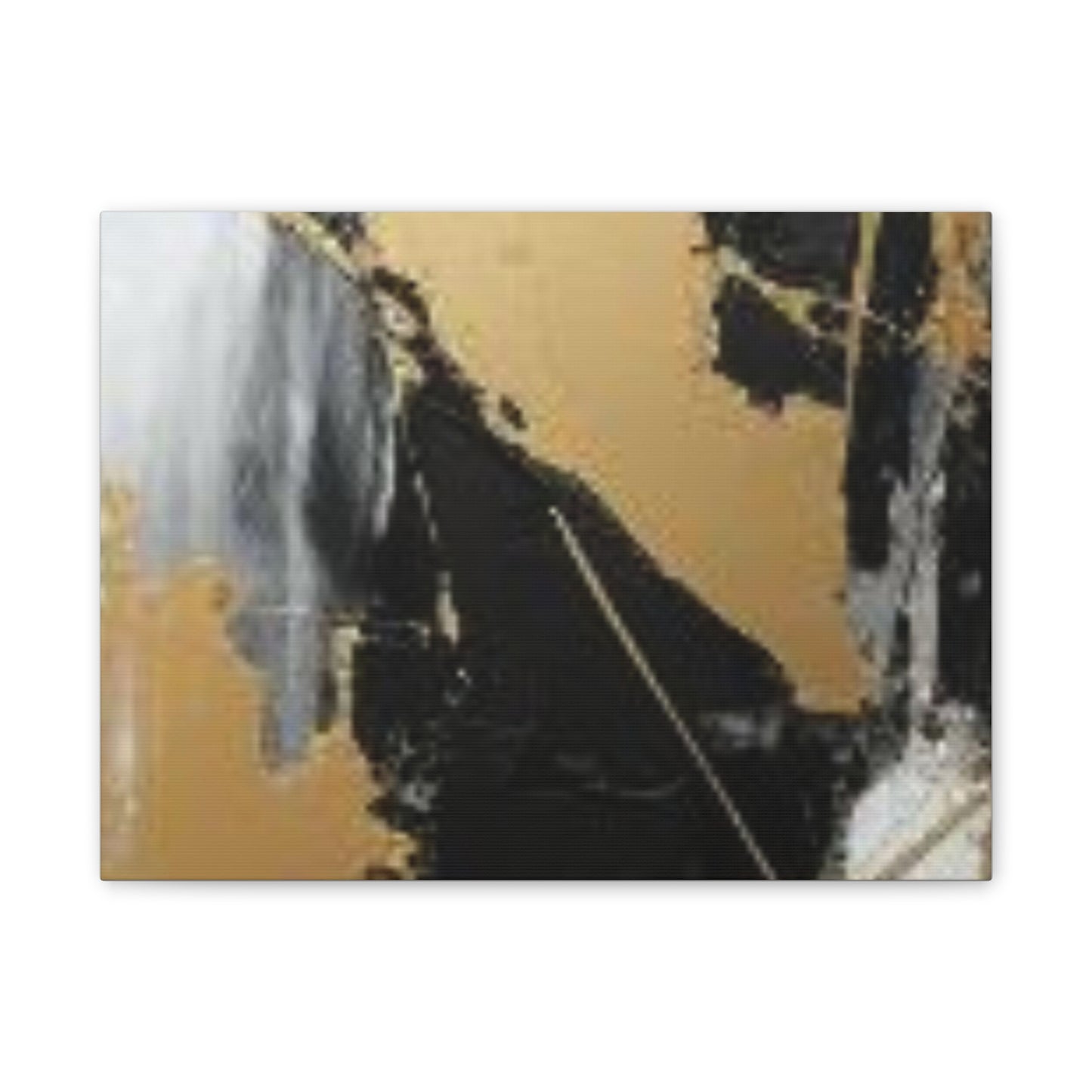 Gold and Black Elegance: A Symphony of Sophistication Canvas Print