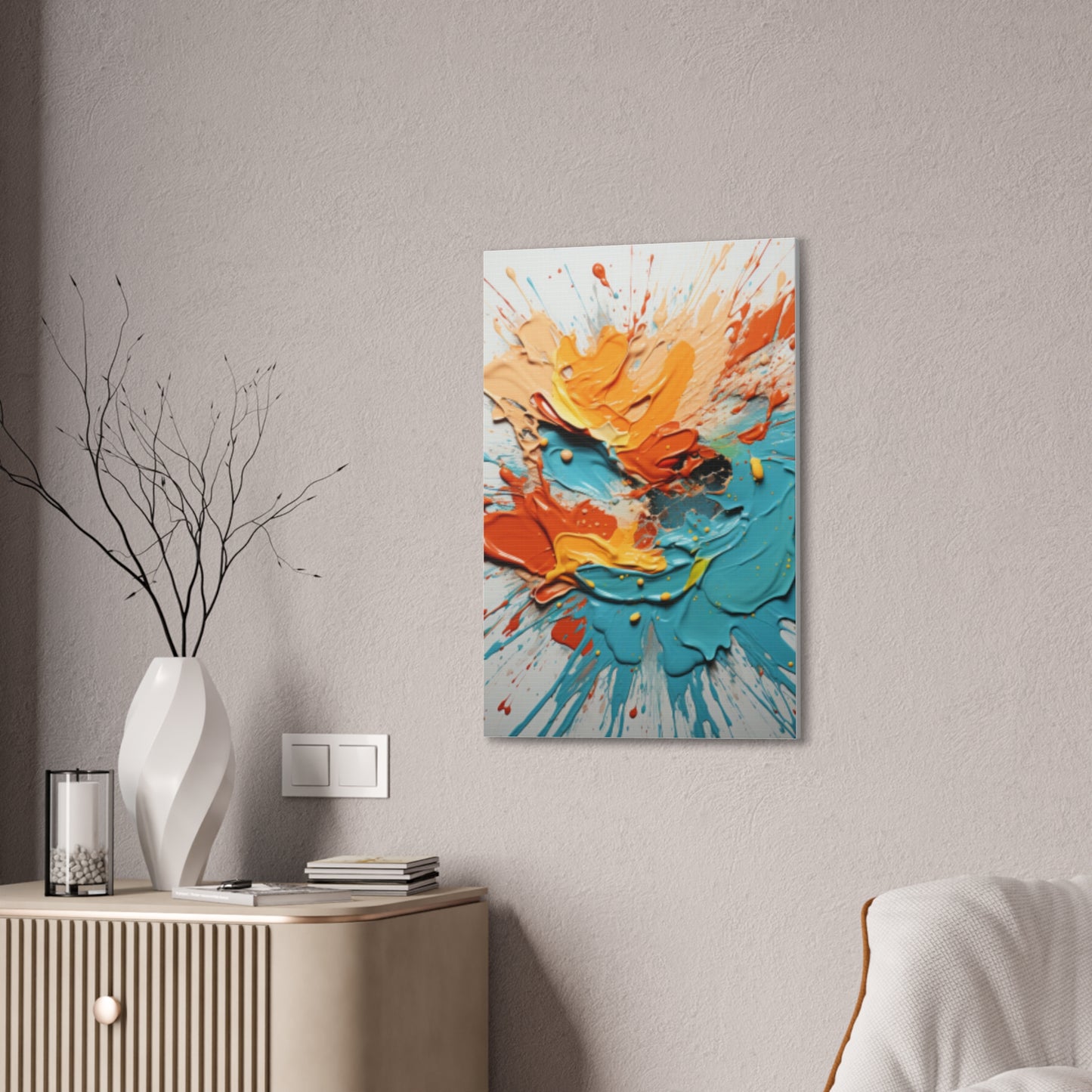 Primary Elegance: A Symphony of Sophistication Canvas Print