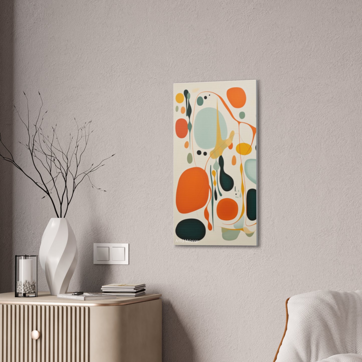 Primary Elegance: A Symphony of Sophistication Canvas Print