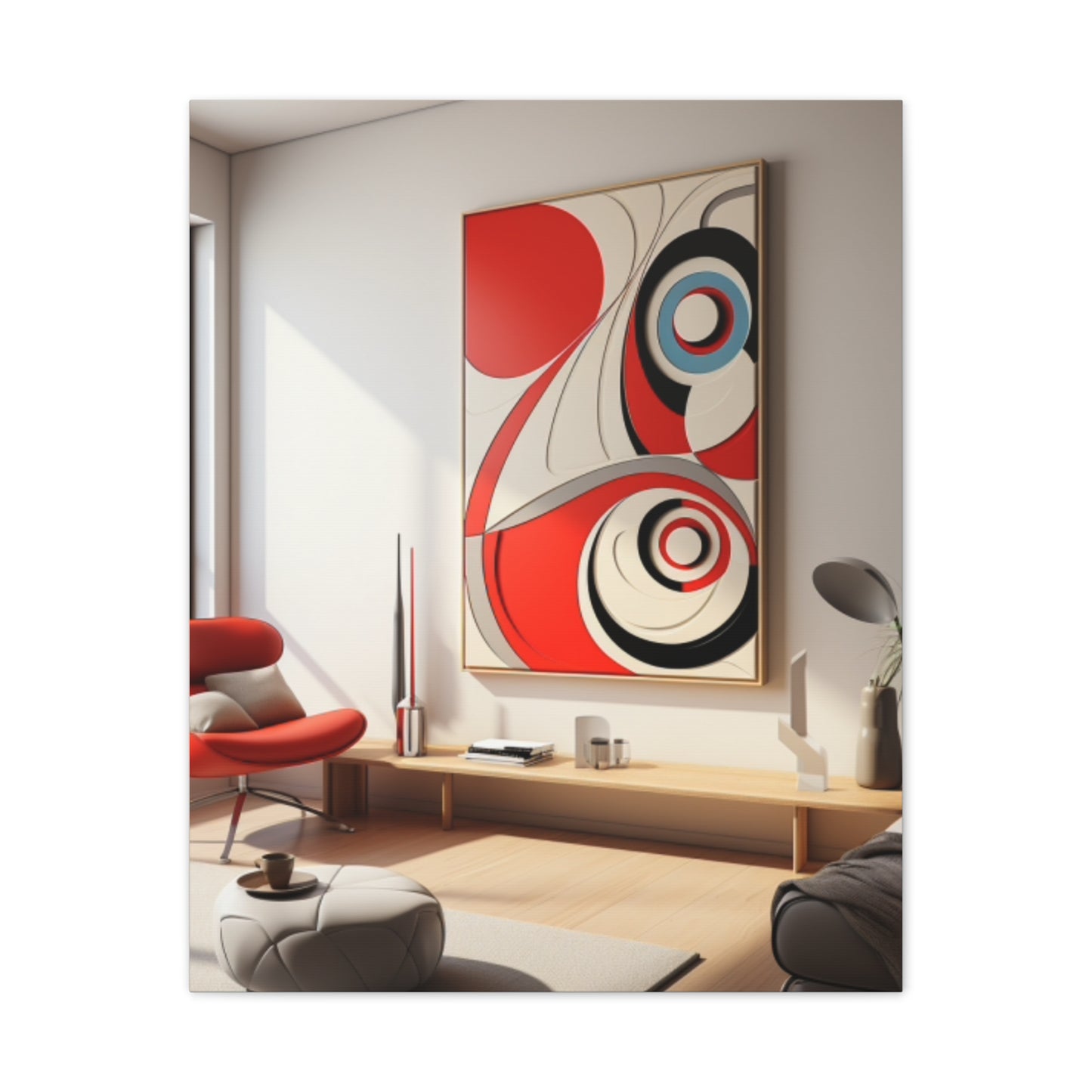 Crimson Elegance: A Symphony of Sophistication Canvas Print