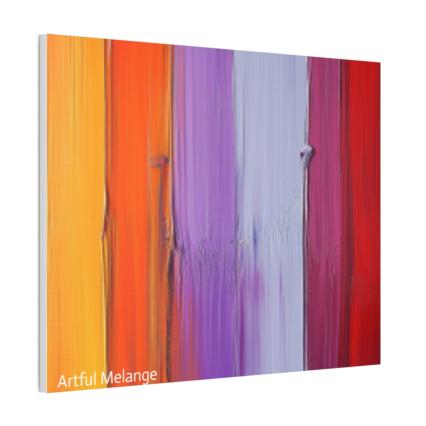 Acrylic Abstract Canvas Print - Homage to the Divine Nine/Red White Purple and Gold 5