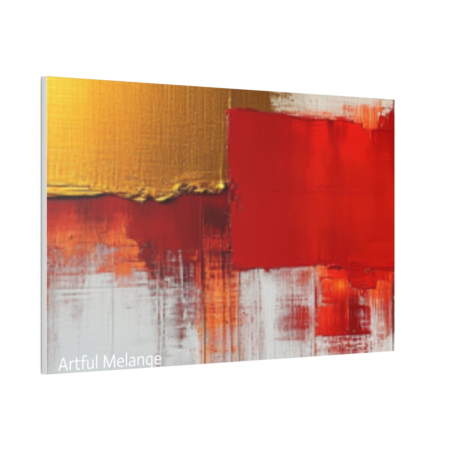 Acrylic Abstract Canvas Print - Homage to the Divine Nine/Red White and Gold 9