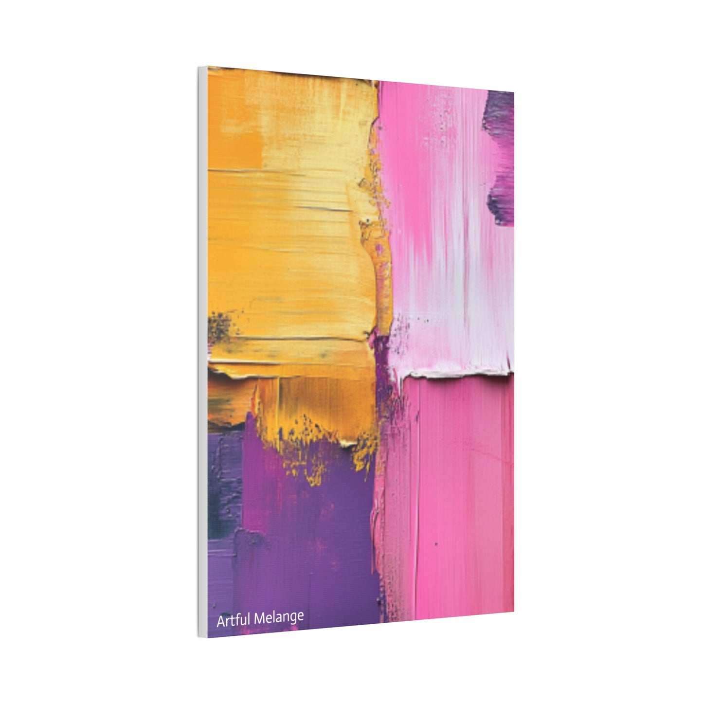 Acrylic Abstract Canvas Print - Homage to the Divine Nine/Gold Purple Pink and Green 5