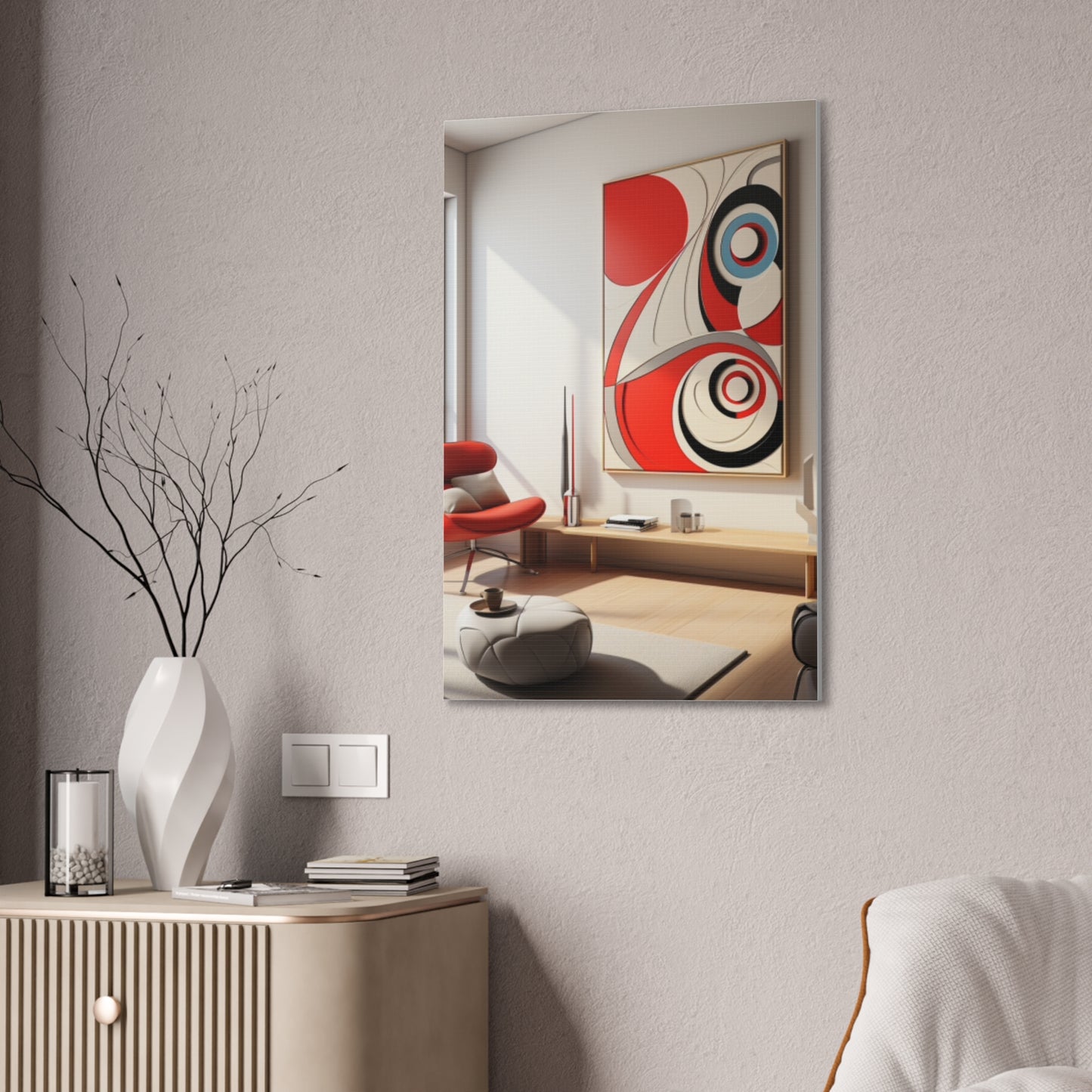 Crimson Elegance: A Symphony of Sophistication Canvas Print