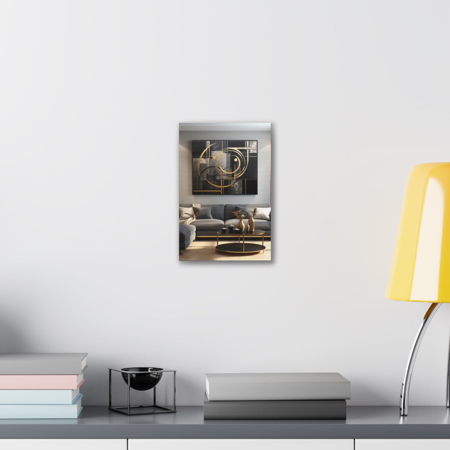 Gold and Black  Elegance: A Symphony of Sophistication Canvas Print