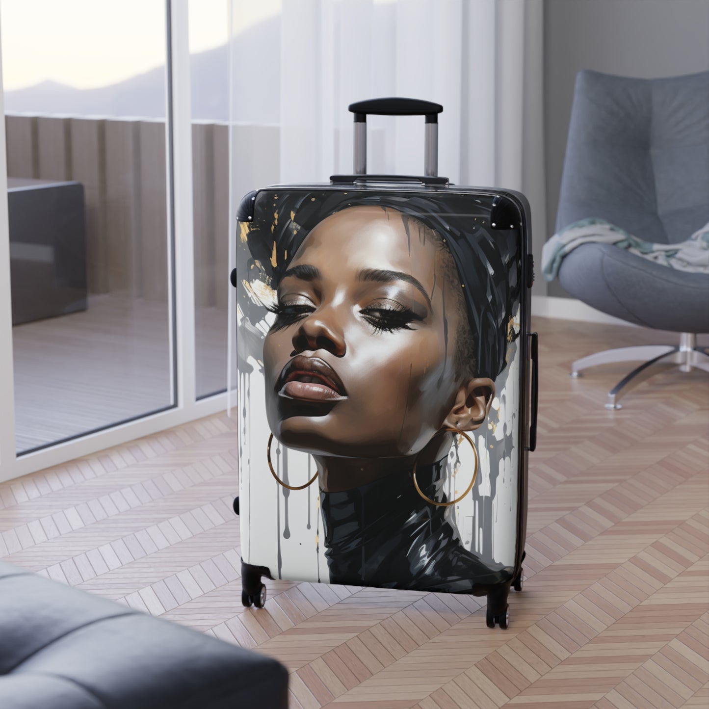 Melanated Jetsetter: Stylish Travel Luggage Pieces