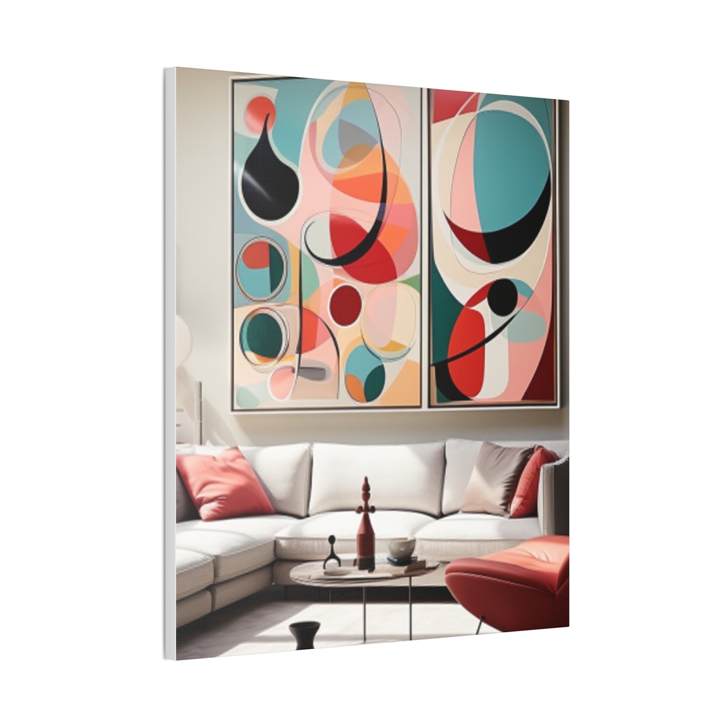 Timeless Elegance: Refined Pink Hues Canvas Print for Sophisticated Living Spaces