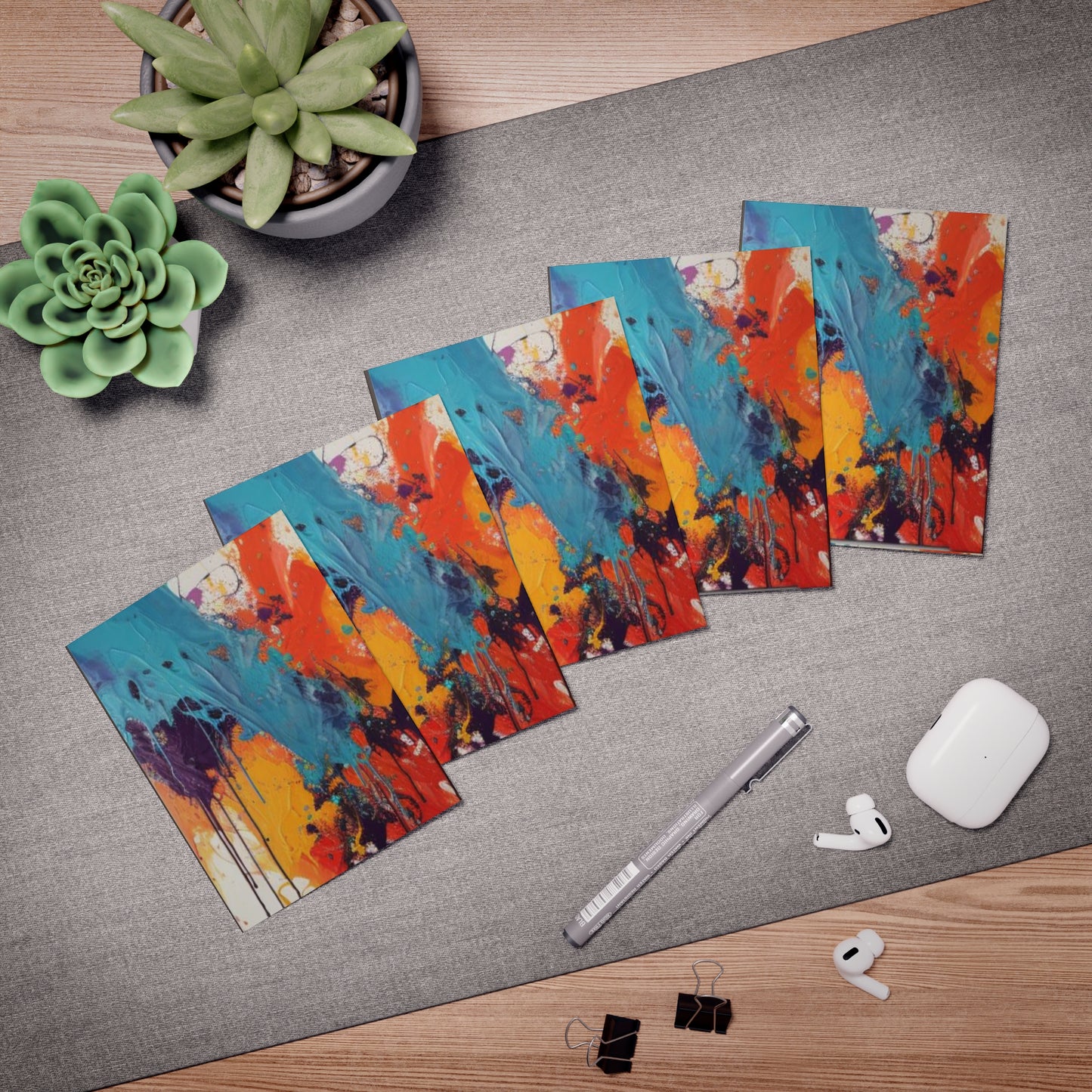 Elegance in Ink:  Abstract Art Note Card Set(5-Pack)