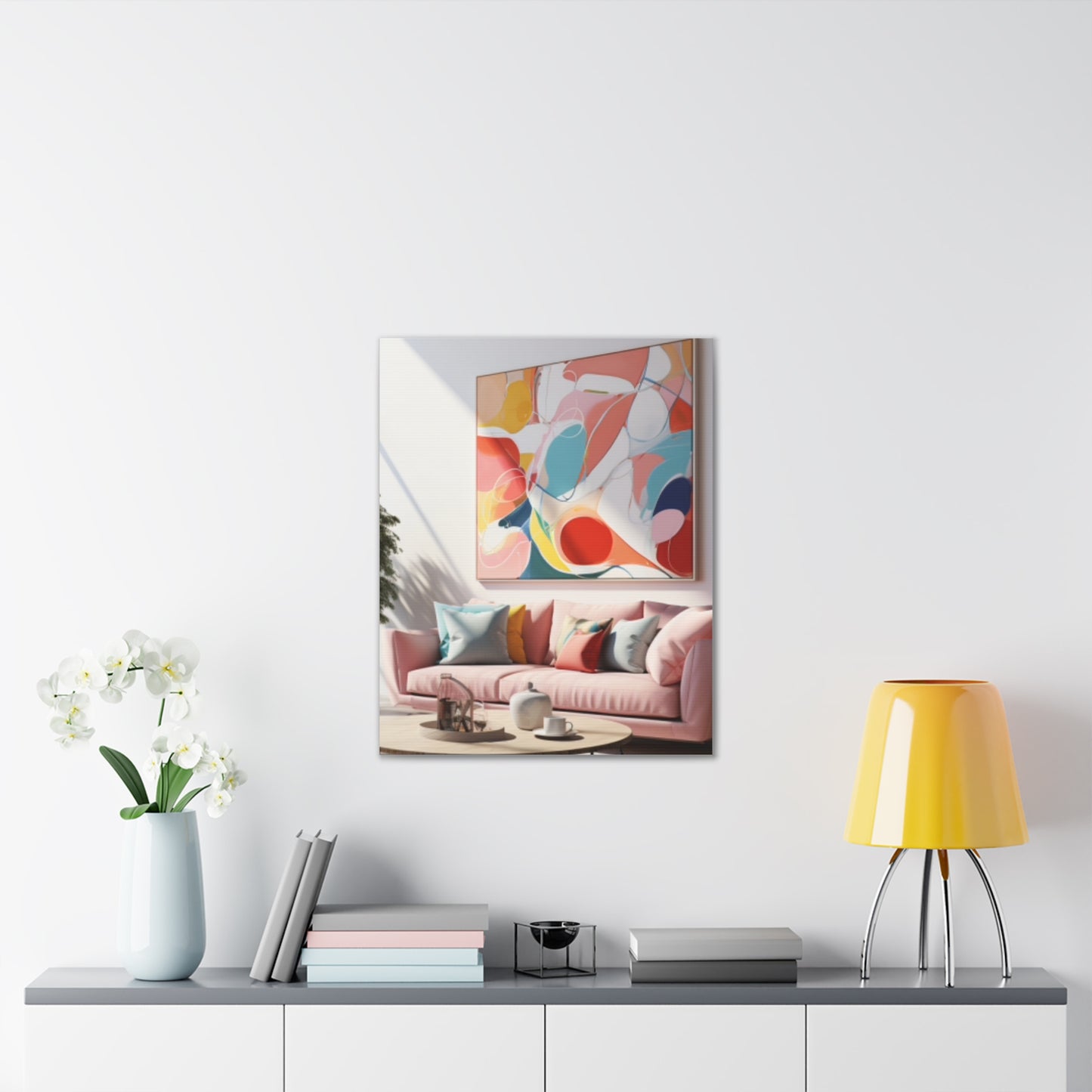 Timeless Elegance: Refined Pink Hues Canvas Print for Sophisticated Living Spaces