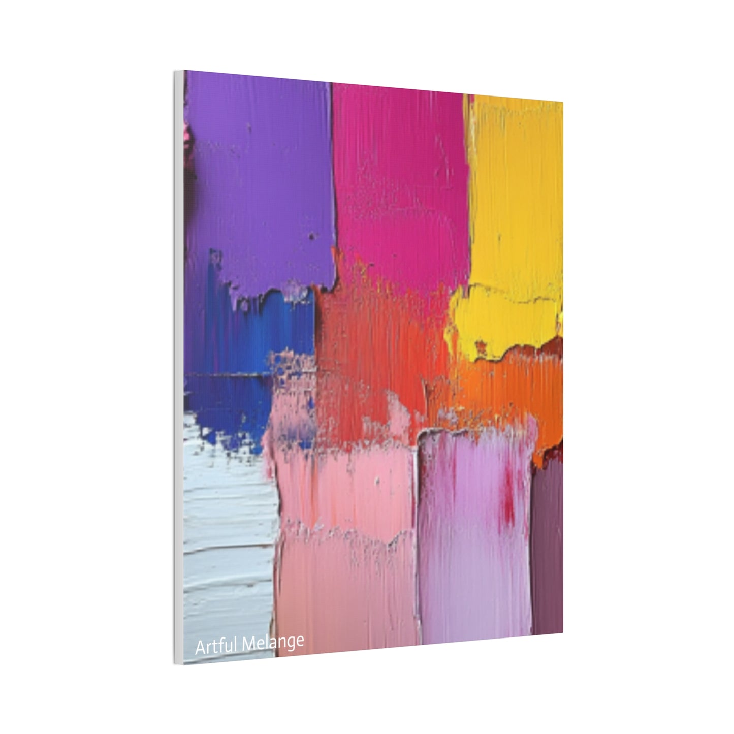 Acrylic Abstract Canvas Print - Homage to the Divine Nine/Gold Purple Pink and Green 4