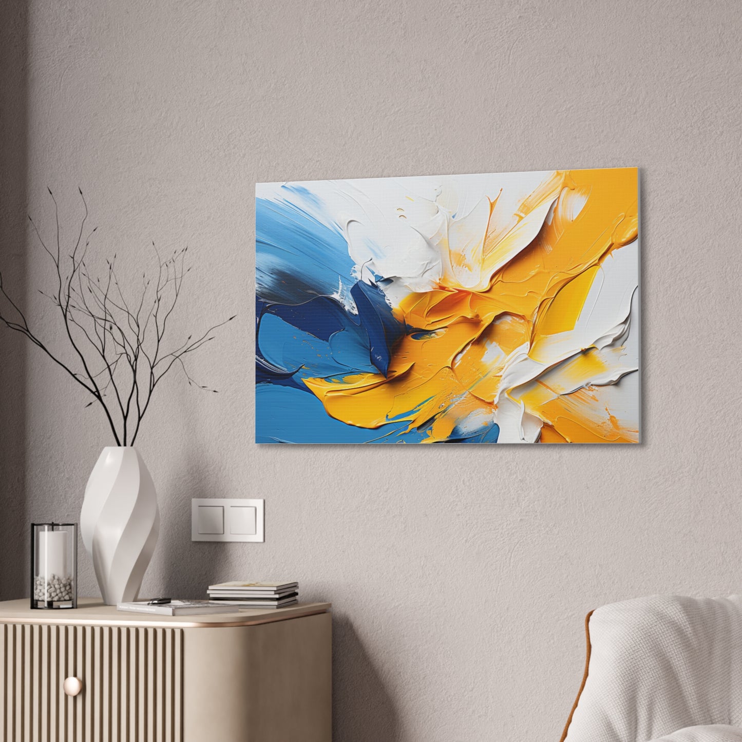 Timeless Elegance: Refined Vibrant Hues Canvas Print for Sophisticated Living Spaces