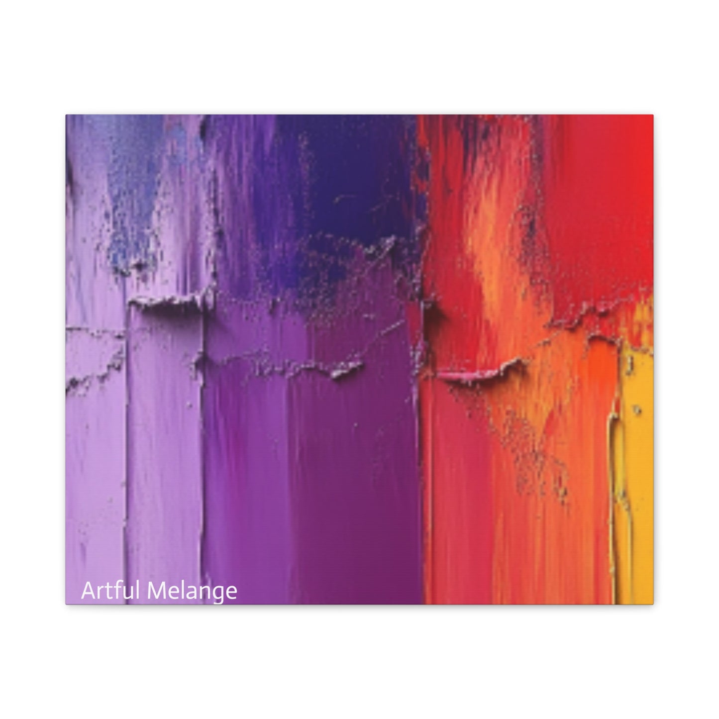 Acrylic Abstract Canvas Print - Homage to the Divine Nine/Red White Purple and Gold 4