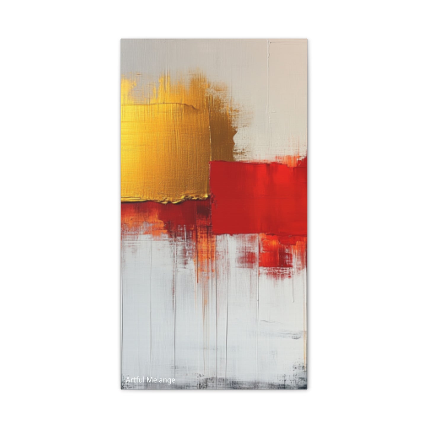 Acrylic Abstract Canvas Print - Homage to the Divine Nine/Red White and Gold 9