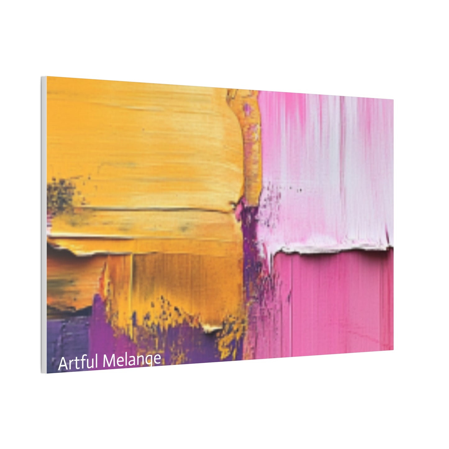 Acrylic Abstract Canvas Print - Homage to the Divine Nine/Gold Purple Pink and Green 5