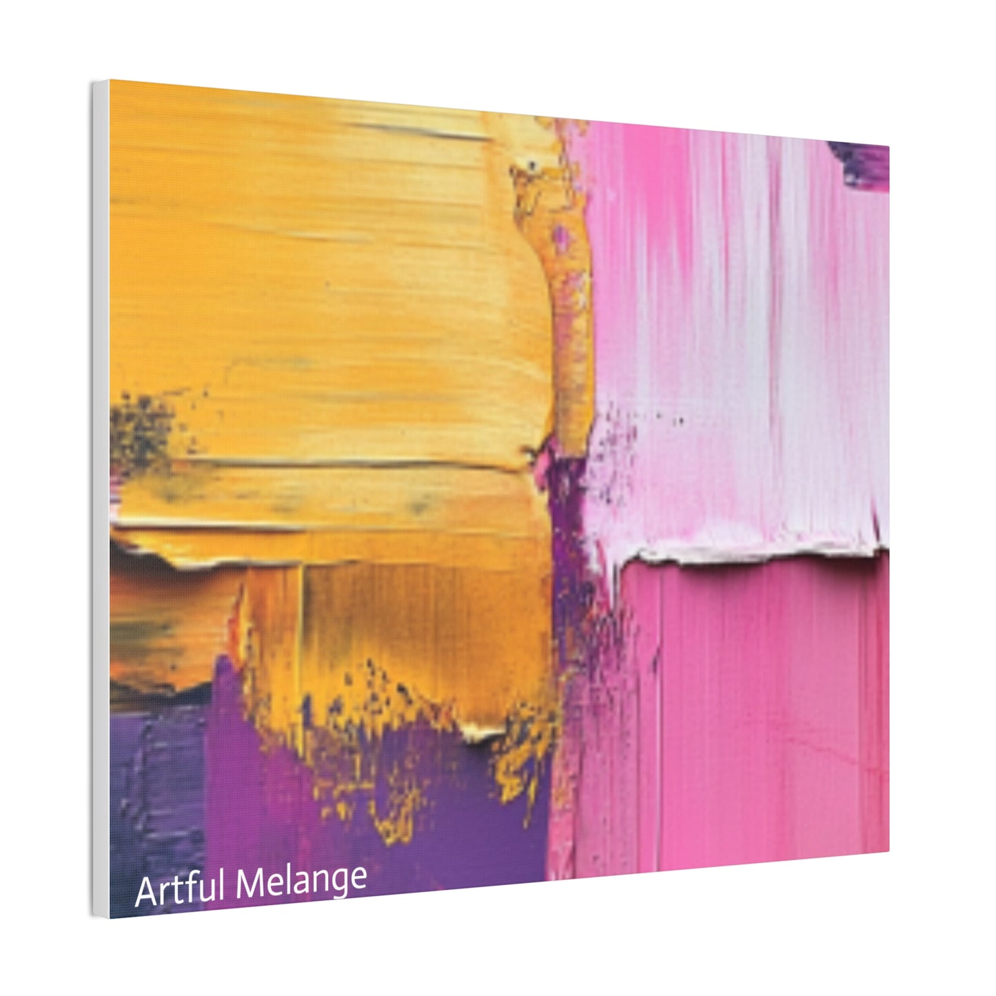 Acrylic Abstract Canvas Print - Homage to the Divine Nine/Gold Purple Pink and Green 5