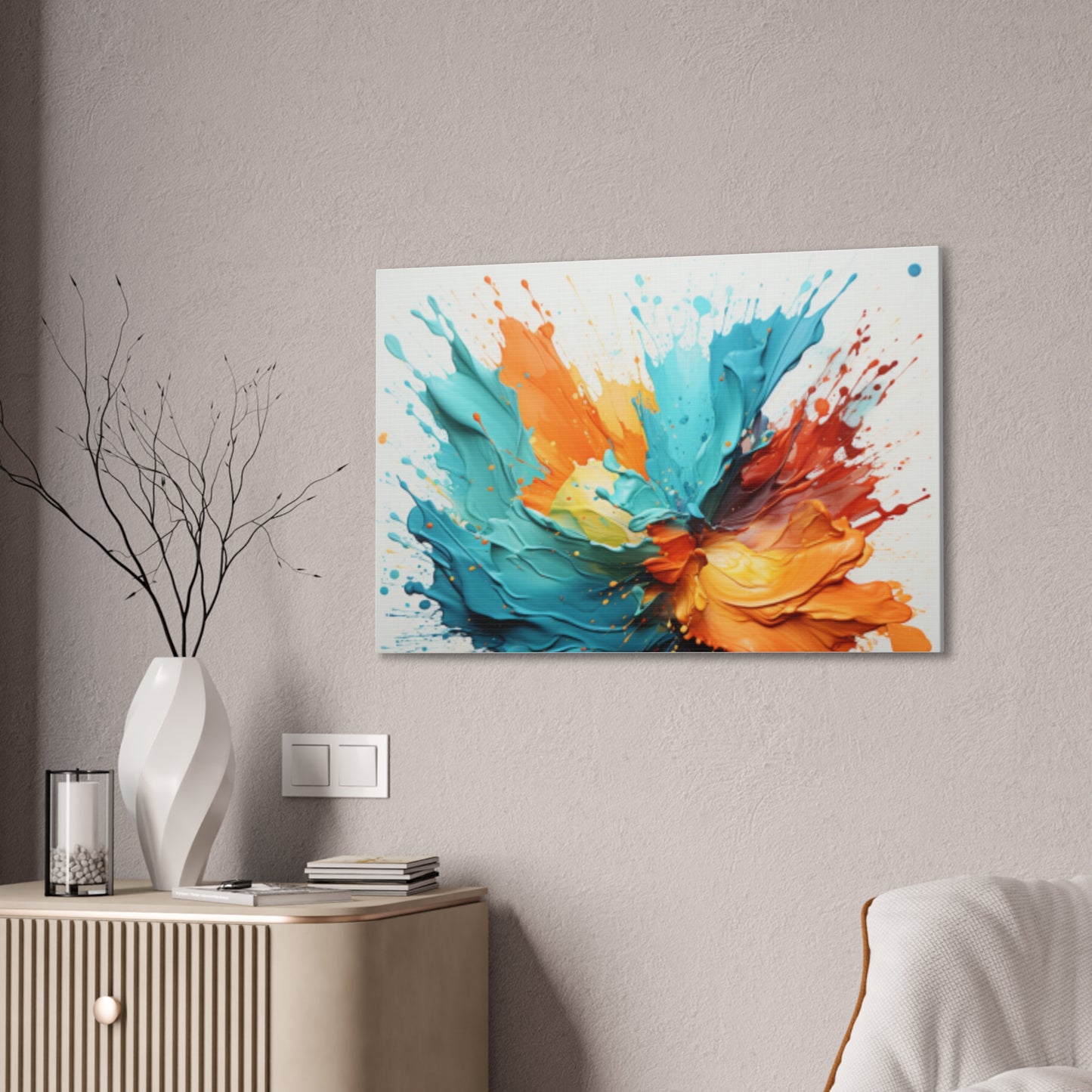 Primary Elegance: A Symphony of Sophistication Canvas Print