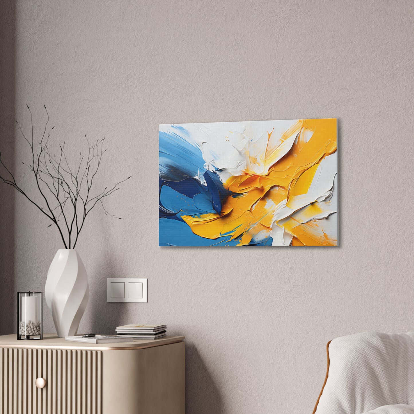 Timeless Elegance: Refined Vibrant Hues Canvas Print for Sophisticated Living Spaces