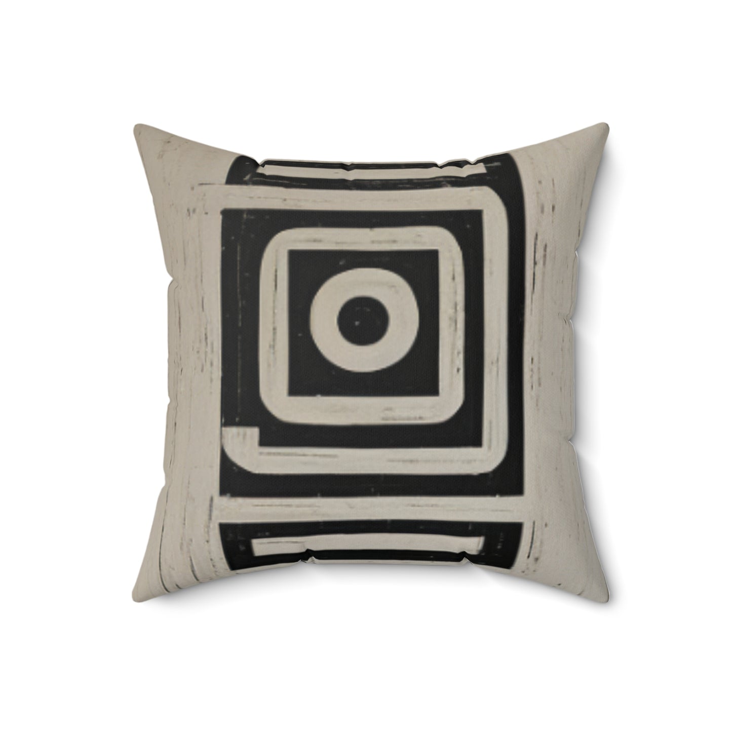 African Mud Cloth Design Square Pillow