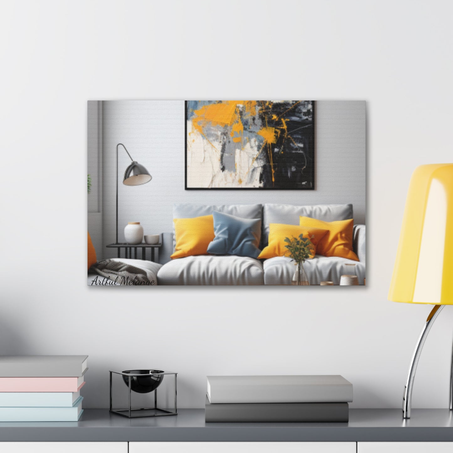 Timeless Elegance: Refined Yellow Hues Canvas Print for Sophisticated Living Spaces