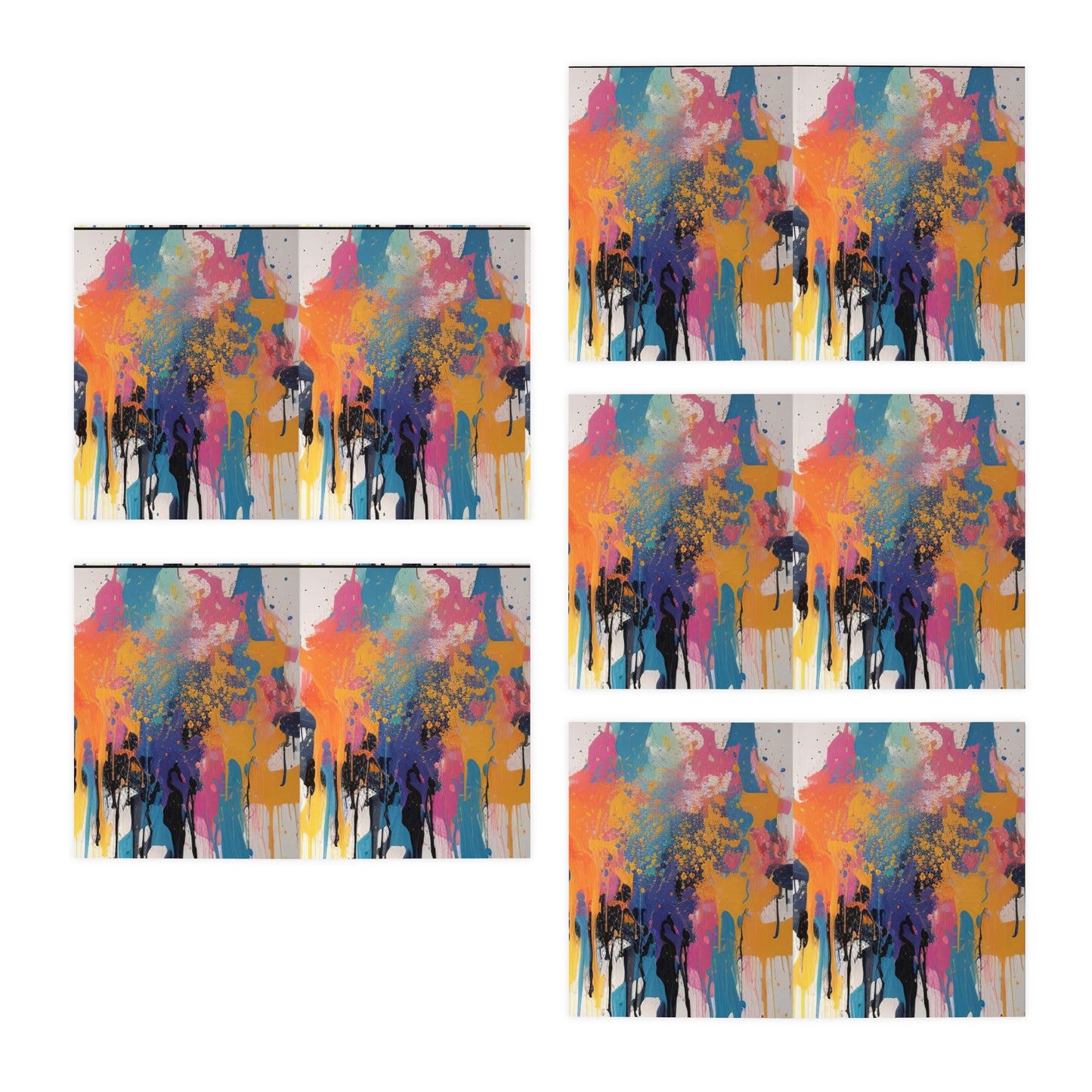 Elegance in Ink:  Abstract Art Note Card Set(5-Pack)