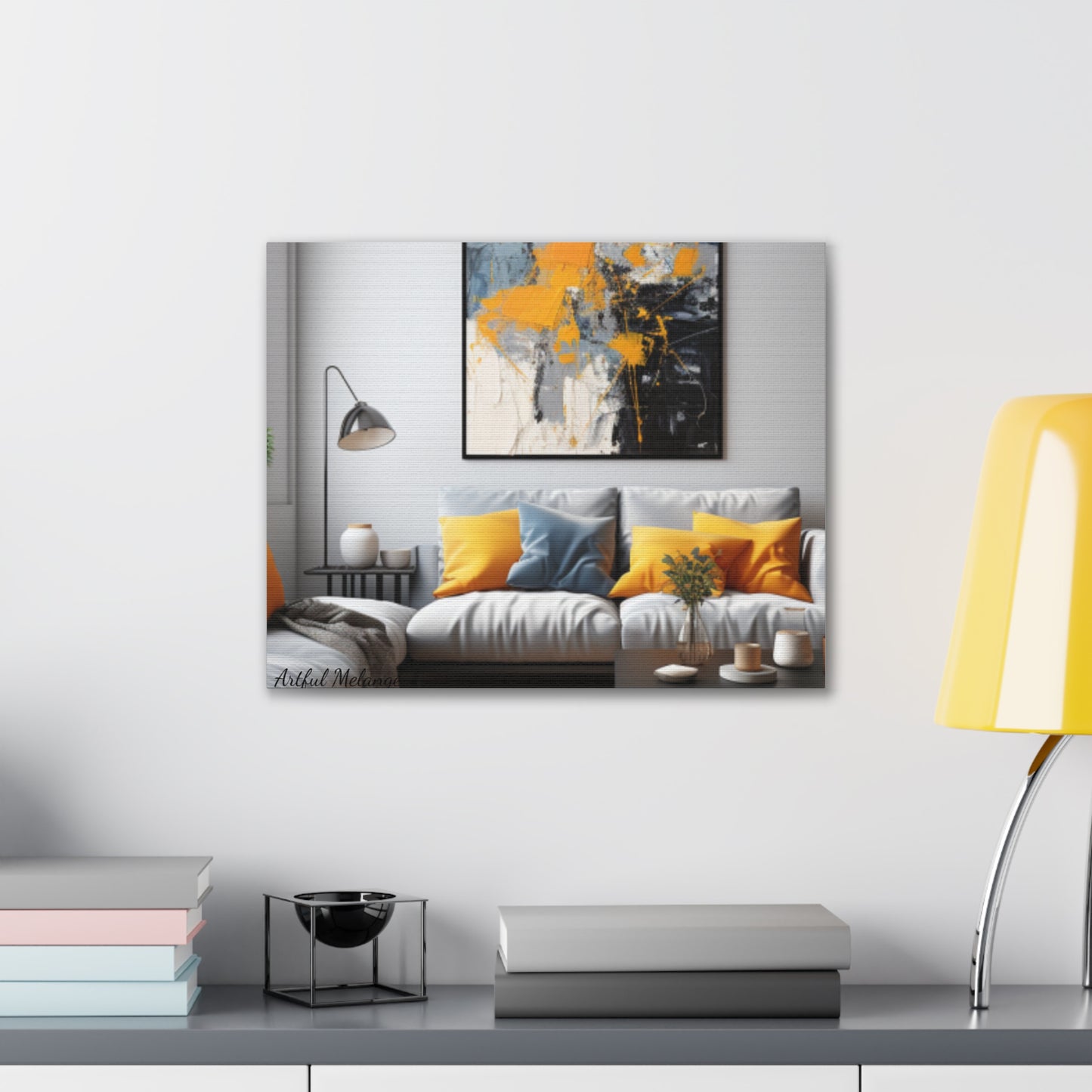 Timeless Elegance: Refined Yellow Hues Canvas Print for Sophisticated Living Spaces