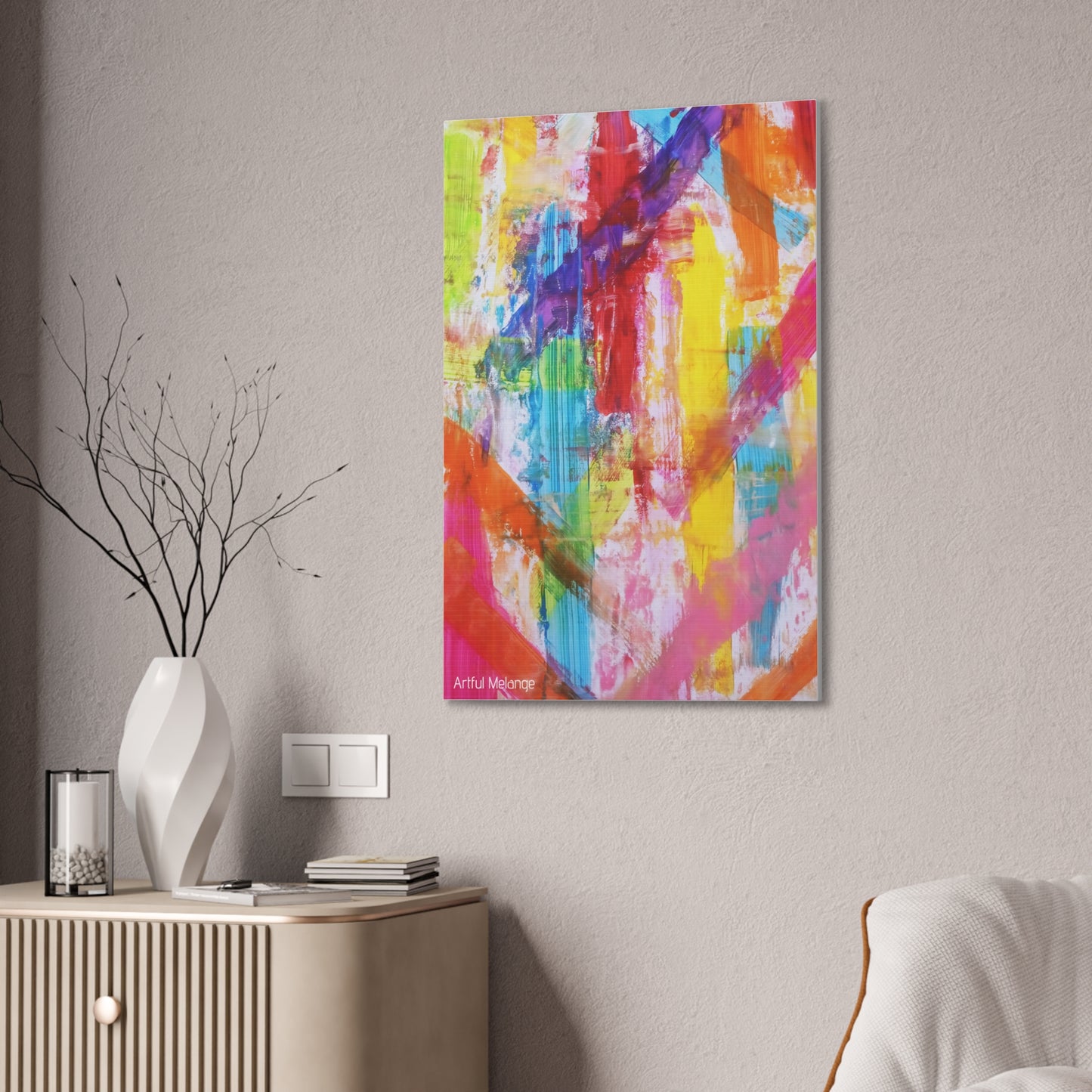 Primary Elegance: A Symphony of Sophistication Canvas Print