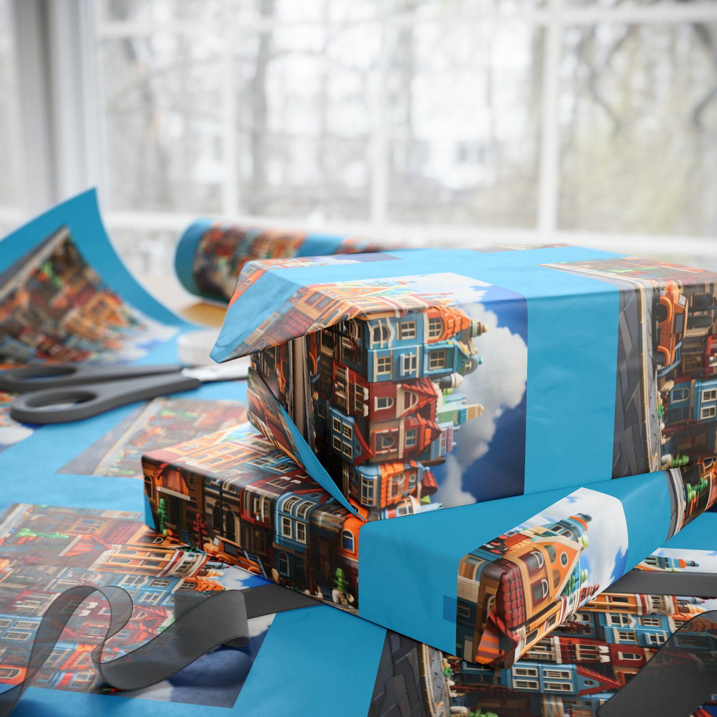 Brickopolis Wonders Children's Wrapping Paper