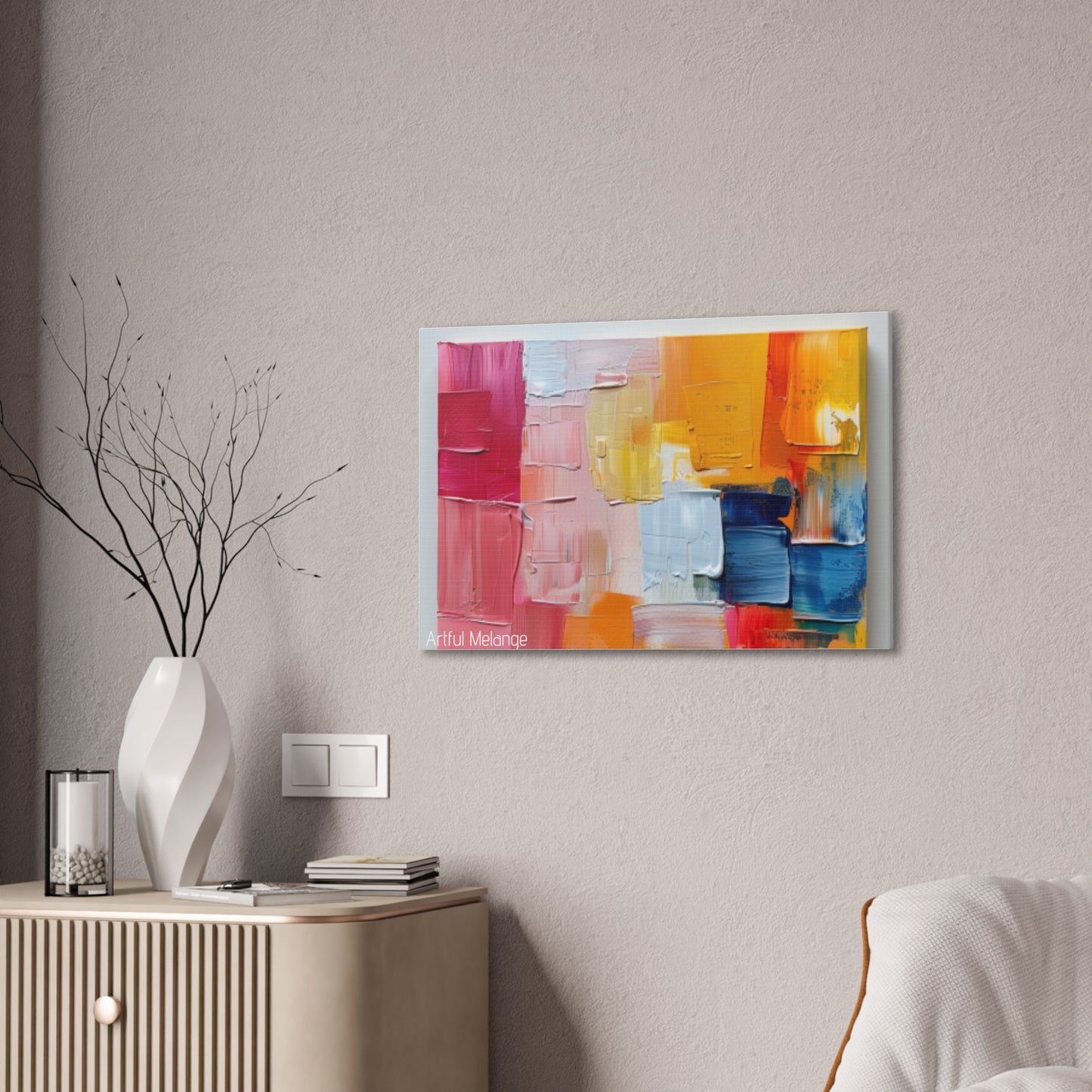 Primary Elegance: A Symphony of Sophistication Canvas Print