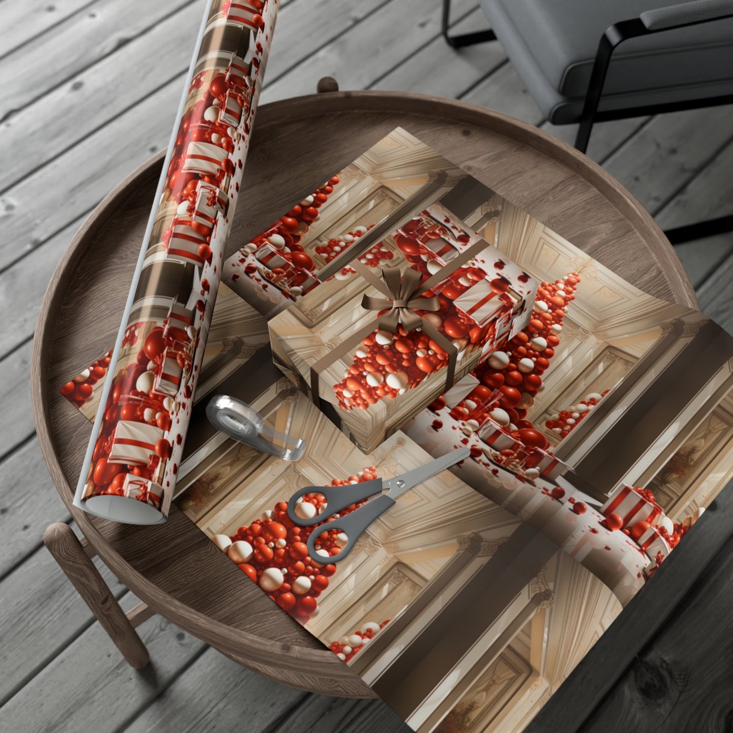 Elegant Red Holiday Wrapping Paper Collection – Elevate Your Gifts with Sophisticated Style